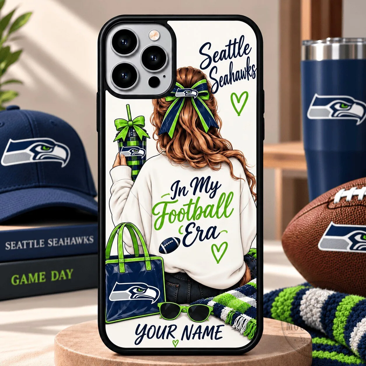 Seattle Seahawks Football Era Personalized Phone Case for iPhone and Samsung