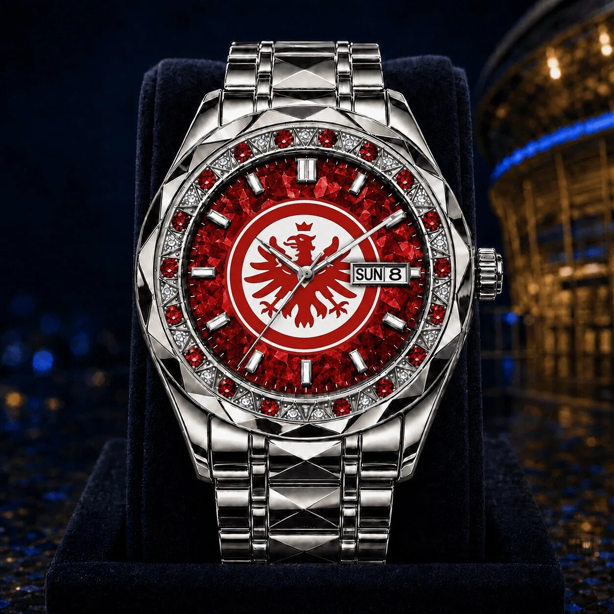 Eintracht Frankfurt Bundesliga Football Club Men's Luxury Stainless Steel Watch