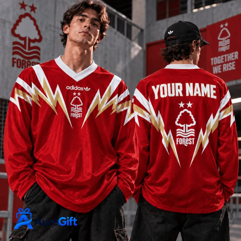 Nottingham Forest Personalized V-Neck Long Sleeve Football Jersey Nottingham Forest Personalized V-Neck Long Sleeve Football Jersey