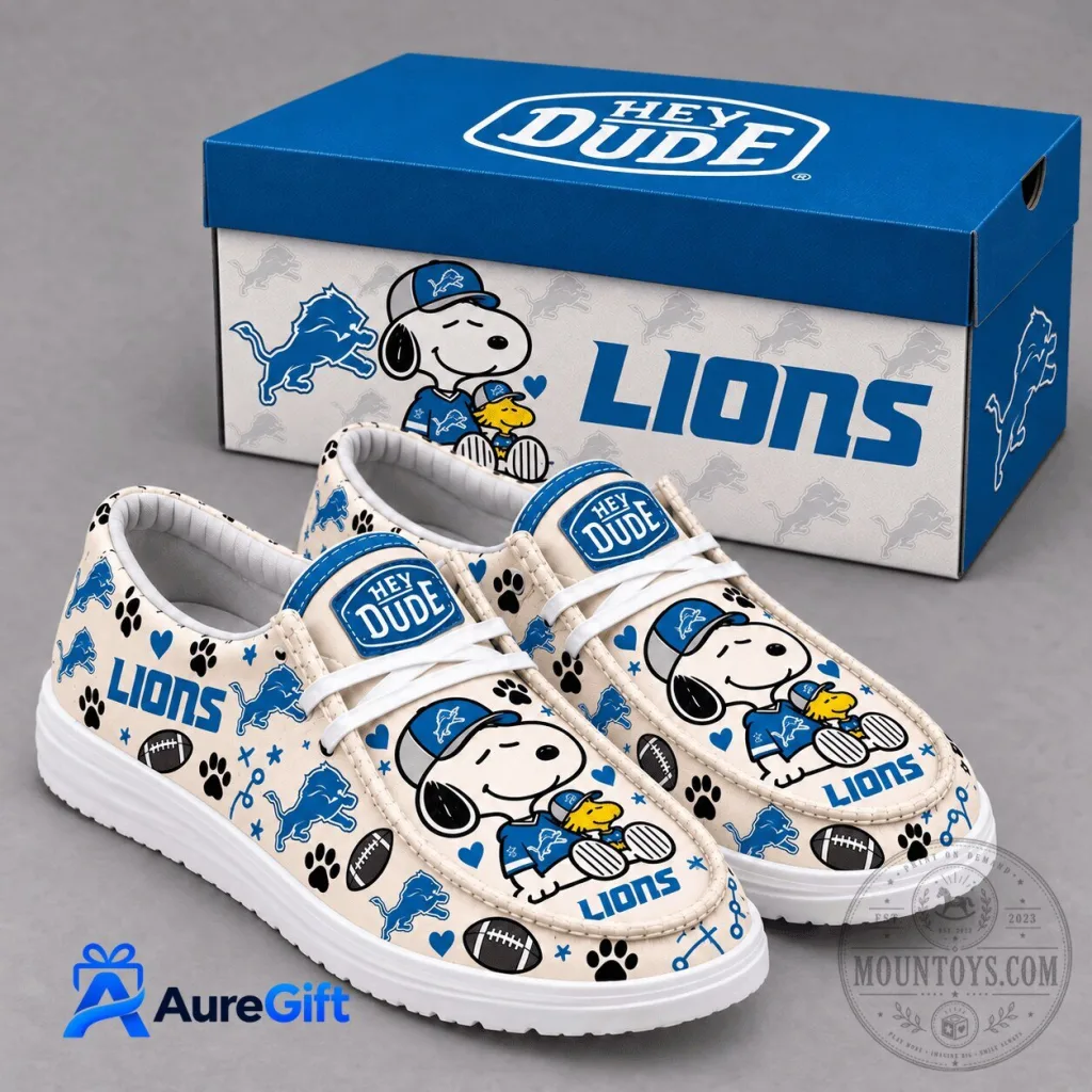 Detroit Lions Snoopy Peanuts Football Team Fan Shoes Detroit Lions Snoopy Peanuts Football Team Fan Shoes