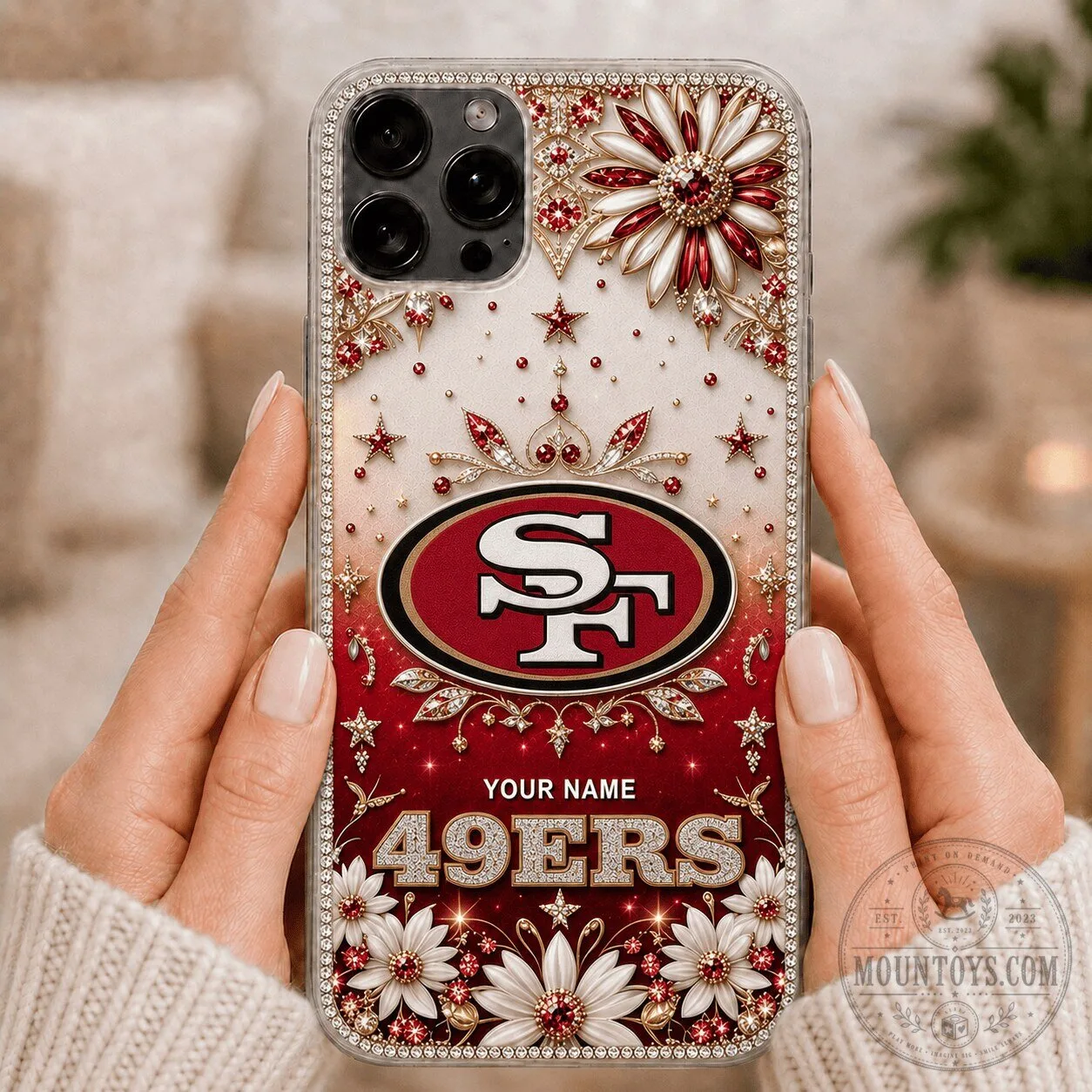 San Francisco 49ers NFL Football Team Rhinestone Phone Case