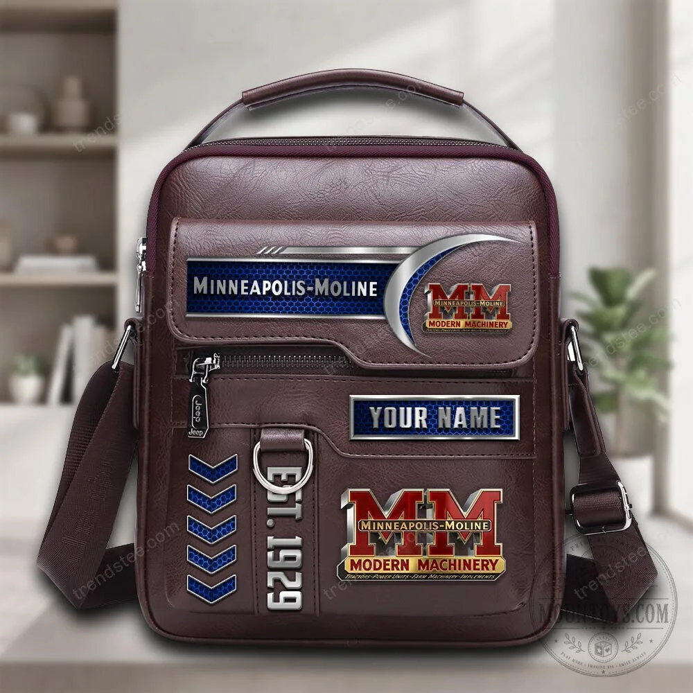 Minneapolis Moline Modern Machinery Est 1929 Leather Shoulder Bag