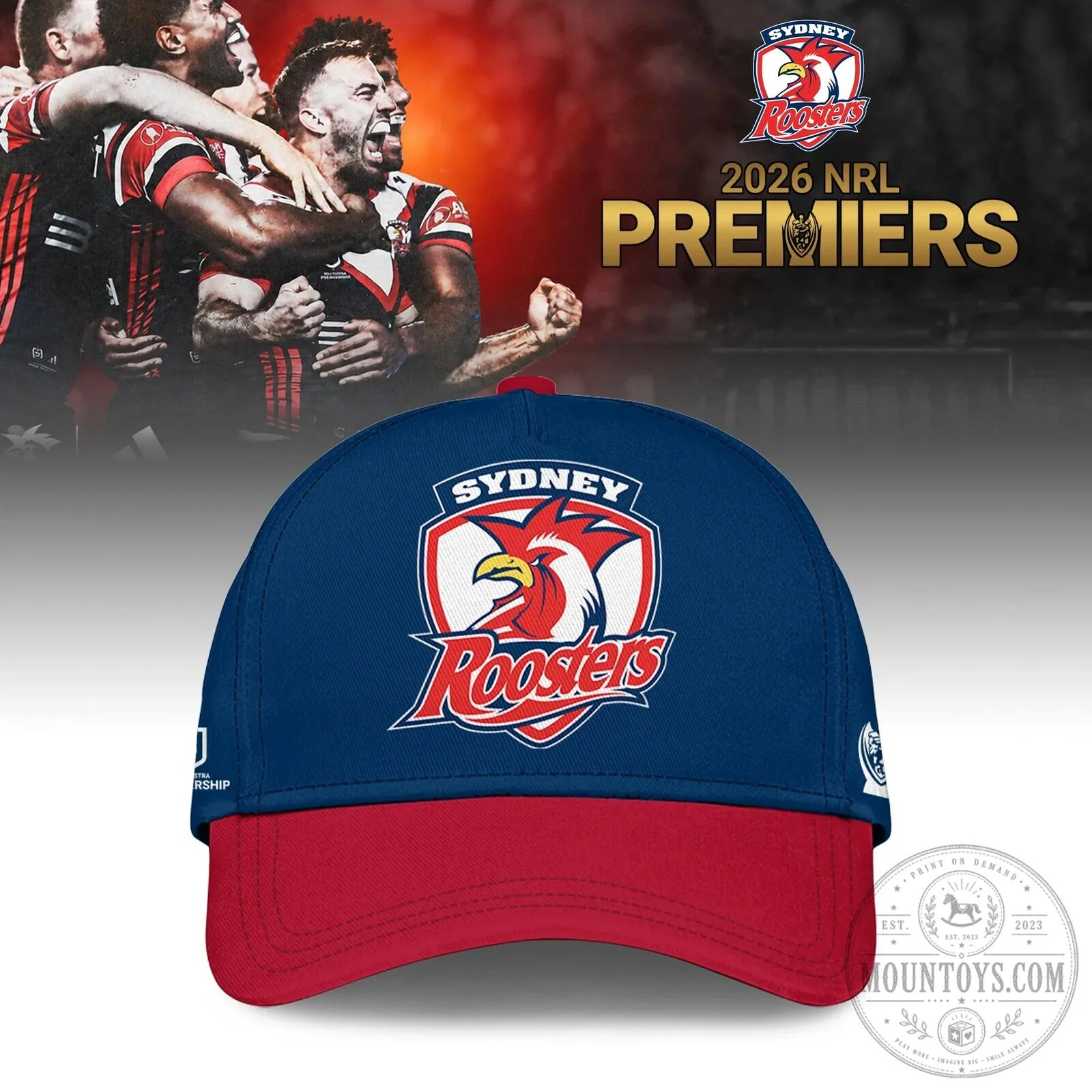Sydney Roosters 2026 NRL Premiers Champions Rugby Polo Shirt 7 Sydney Roosters 2026 NRL Premiers Champions Rugby Polo Shirt