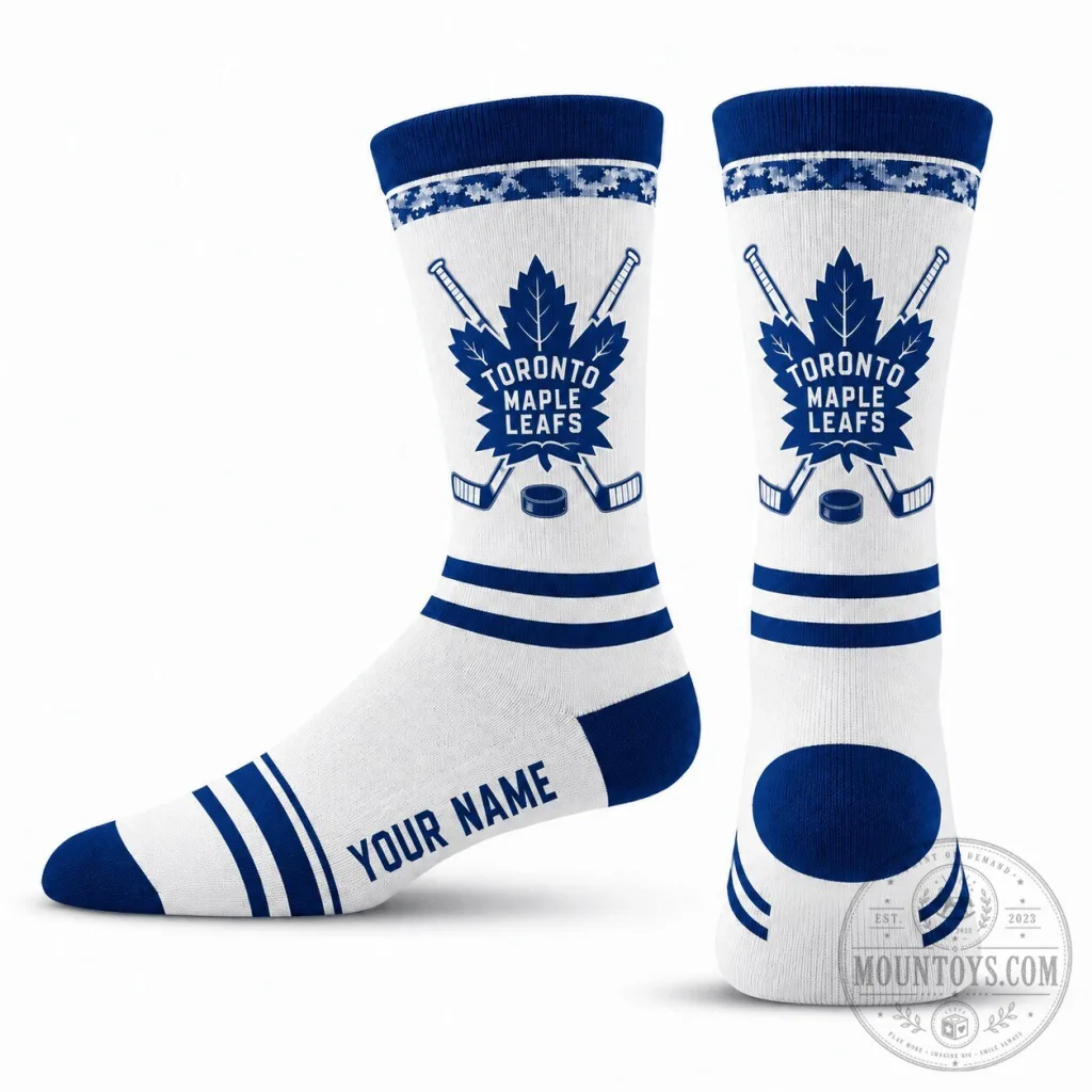 Toronto Maple Leafs Hockey Team Personalized Fan Socks Toronto Maple Leafs Hockey Team Personalized Fan Socks