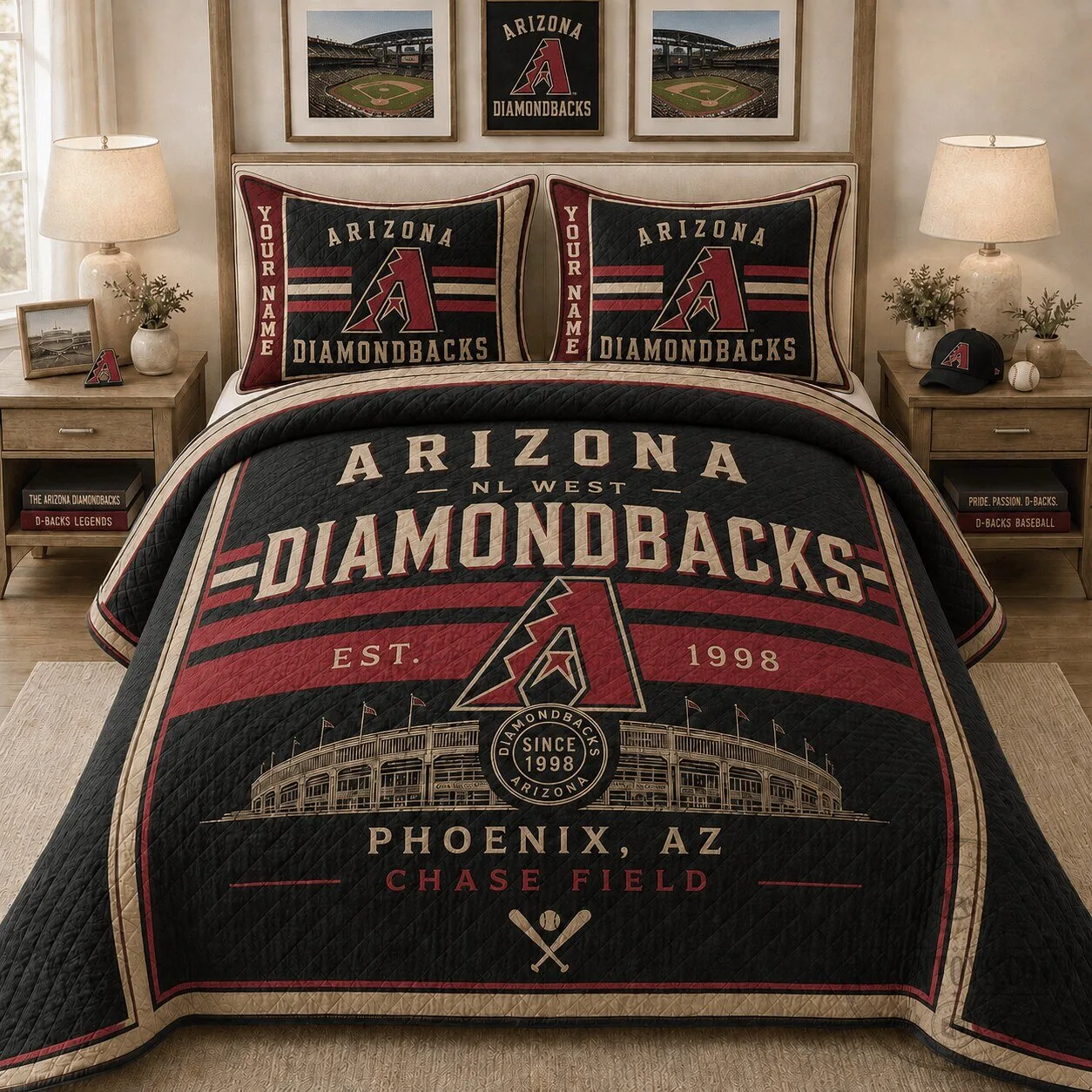 Arizona Diamondbacks MLB Baseball Premium Vintage Bedding Set