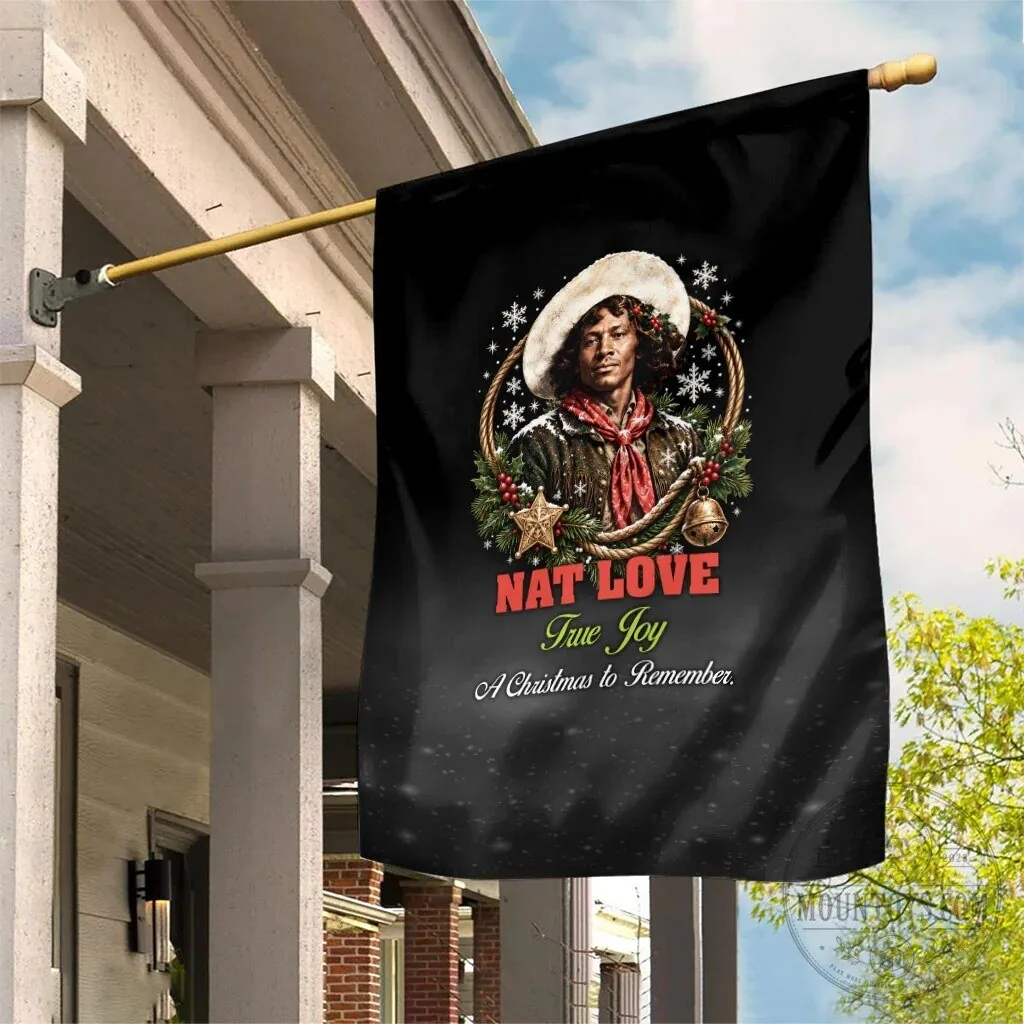 Nat Love Wild West Christmas Portrait Art Holiday Garden Flag