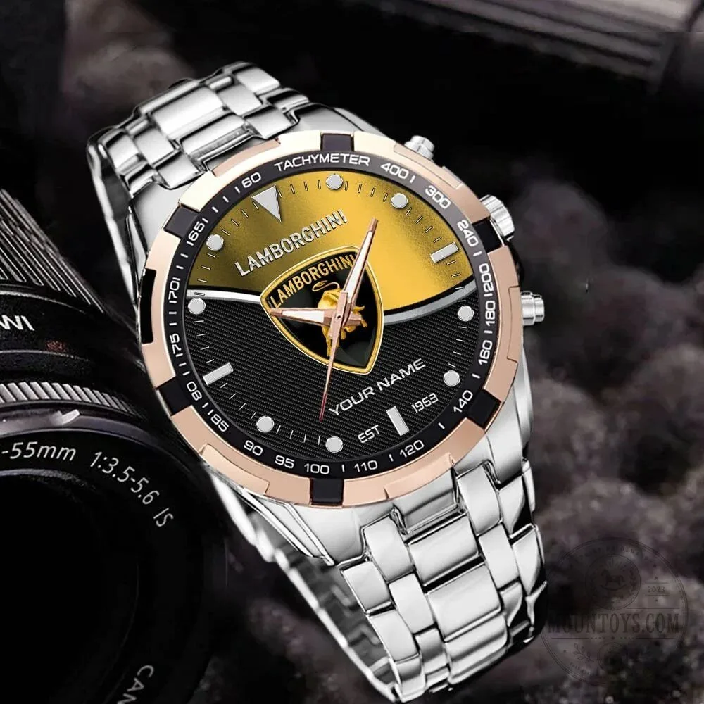 Lamborghini Custom Name Gold and Black Elegant Fashion Wrist Watch 11 Lamborghini Custom Name Gold and Black Elegant Fashion Wrist Watch