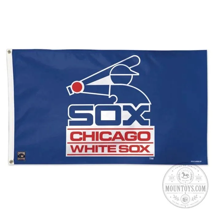 Chicago White Sox Navy Cooperstown Batterman Logo Deluxe Flag