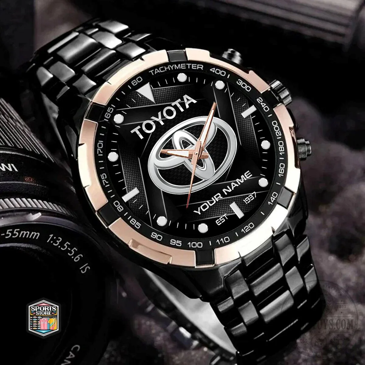 Toyota Custom Name Engraved Silver Stainless Steel Men's Watch 16 Toyota Custom Name Engraved Silver Stainless Steel Men