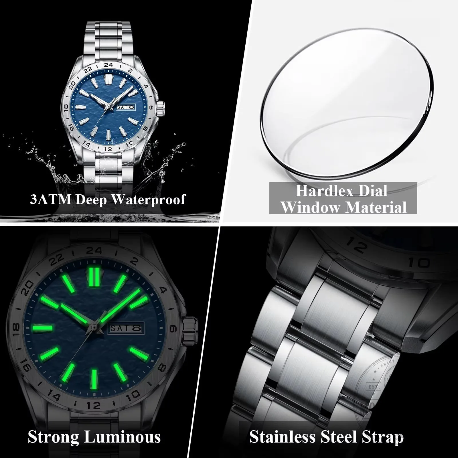 Toyota Custom Name Engraved Silver Stainless Steel Men's Watch 22 Toyota Custom Name Engraved Silver Stainless Steel Men