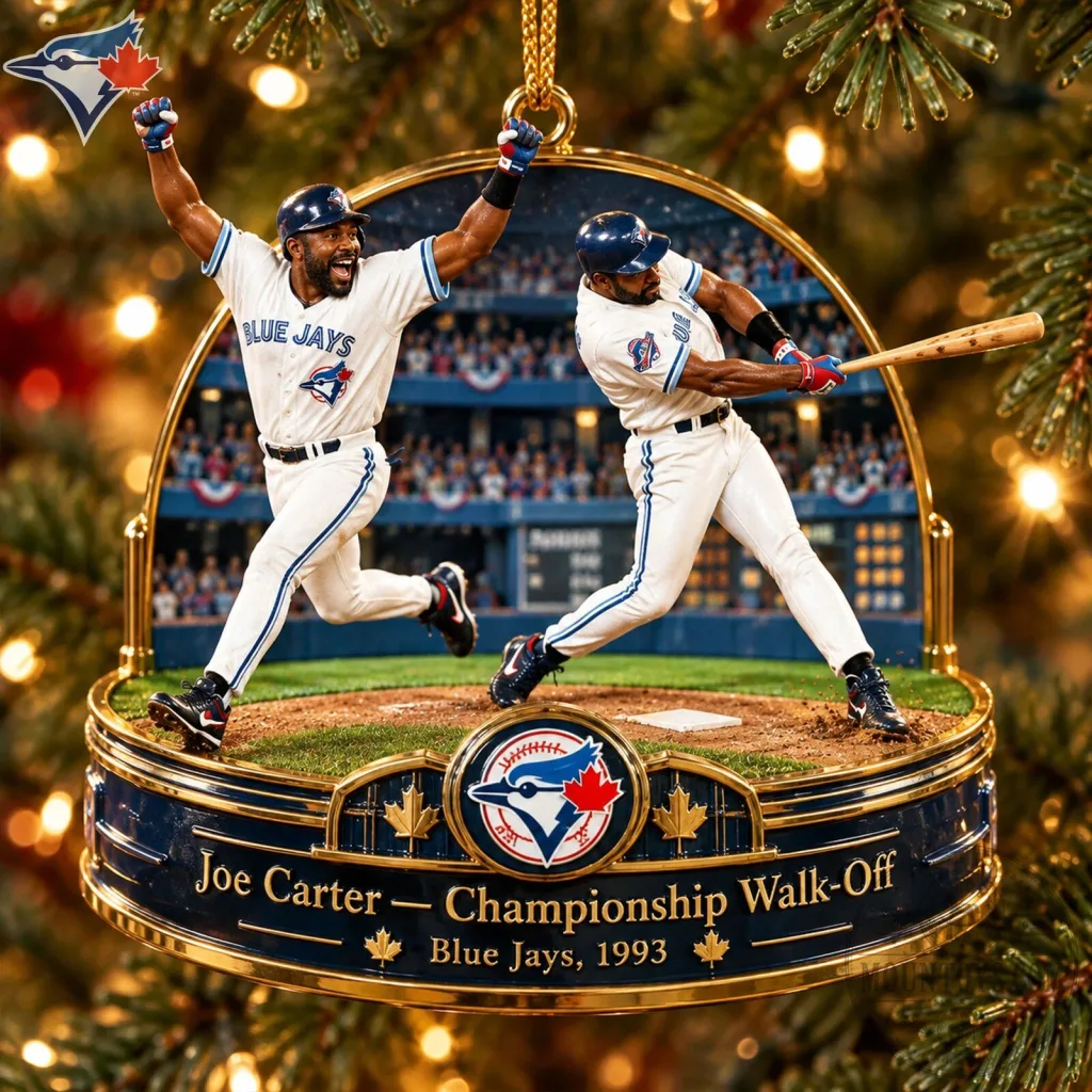 Joe Carter Toronto Blue Jays 1993 Championship Walk-Off Baseball Ornament Joe Carter Toronto Blue Jays 1993 Championship Walk-Off Baseball Ornament