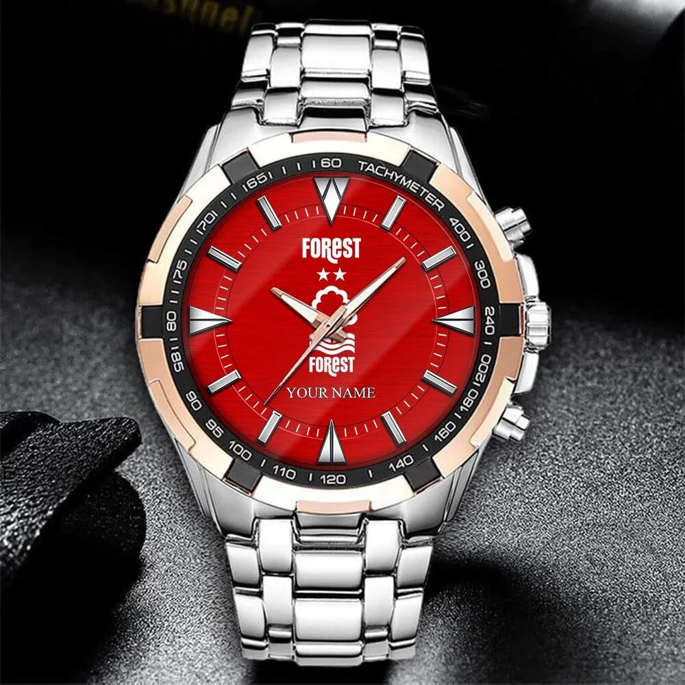 Nottingham Forest Football Club Personalized Name Men's Quartz Watch