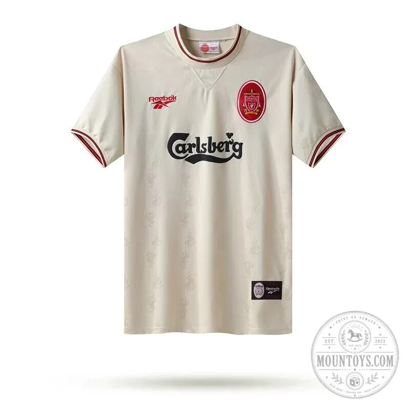 Liverpool Football Club 1996-1997 Away Retro Soccer Jersey 2 Liverpool Football Club 1996-1997 Away Retro Soccer Jersey