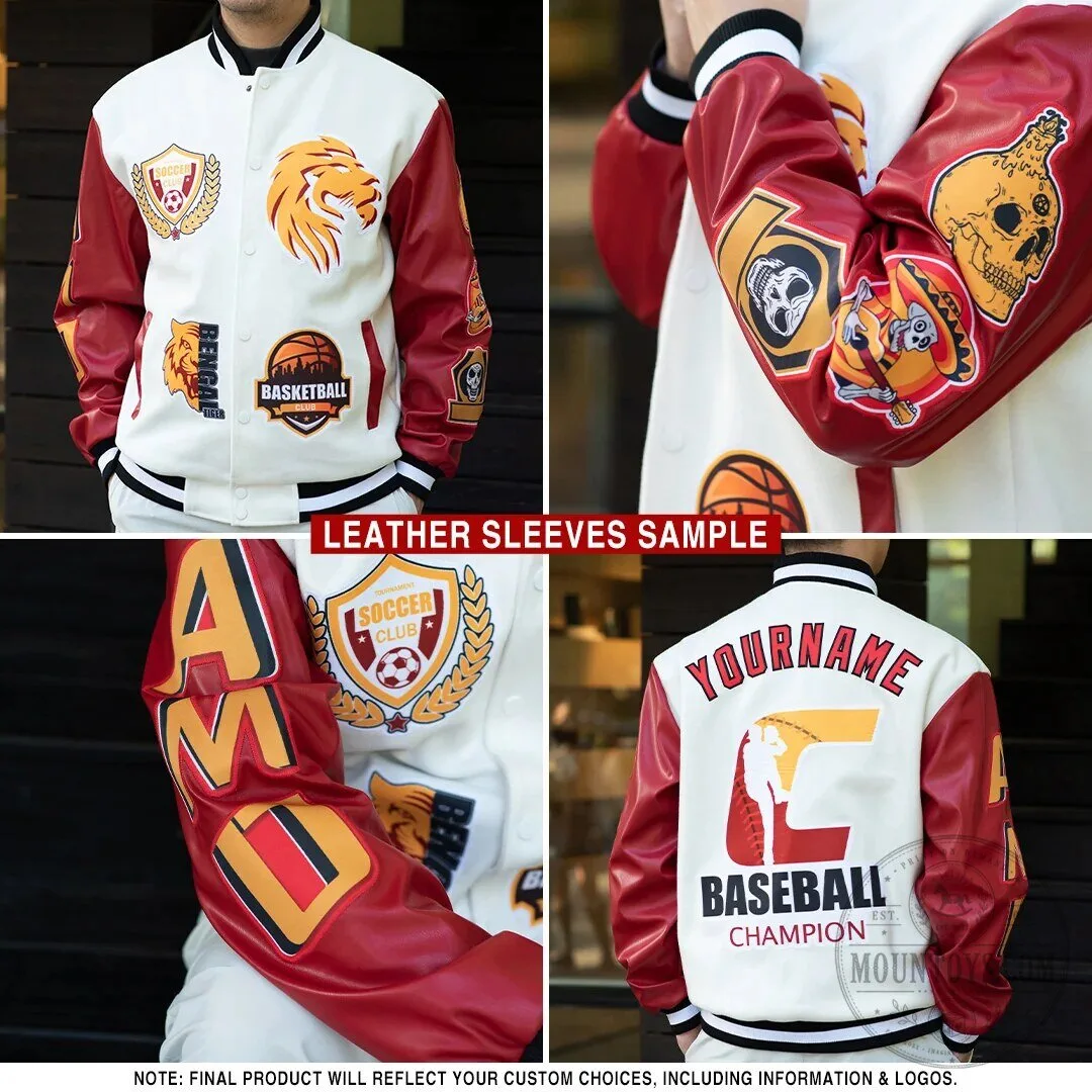 Custom Red Navy Blue White Fire Flame Full Snap Varsity Letterman Hoodie Jacket 11 Custom Red Navy Blue White Fire Flame Full Snap Varsity Letterman Hoodie Jacket