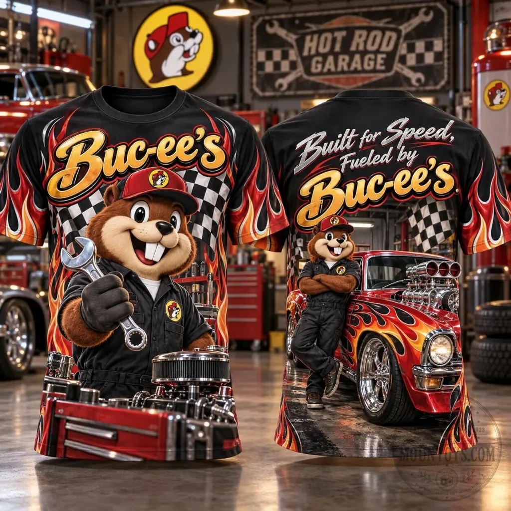 Buc-ee's Hot Rod Garage Built for Speed Fueled by Buc-ee's T-Shirt Buc-ee's Hot Rod Garage Built for Speed Fueled by Buc-ee's T-Shirt
