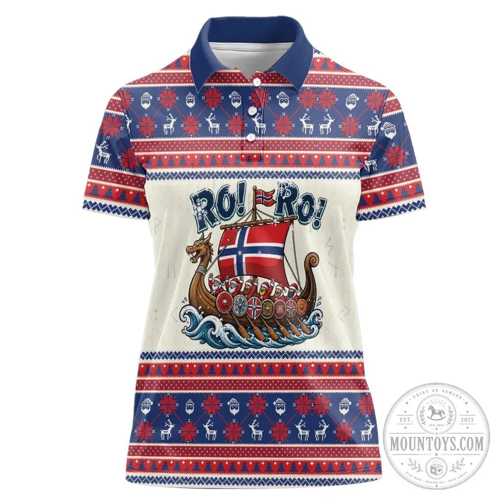 Norway Christmas Ro Ro Viking Santa Claus Women's Polo Shirt