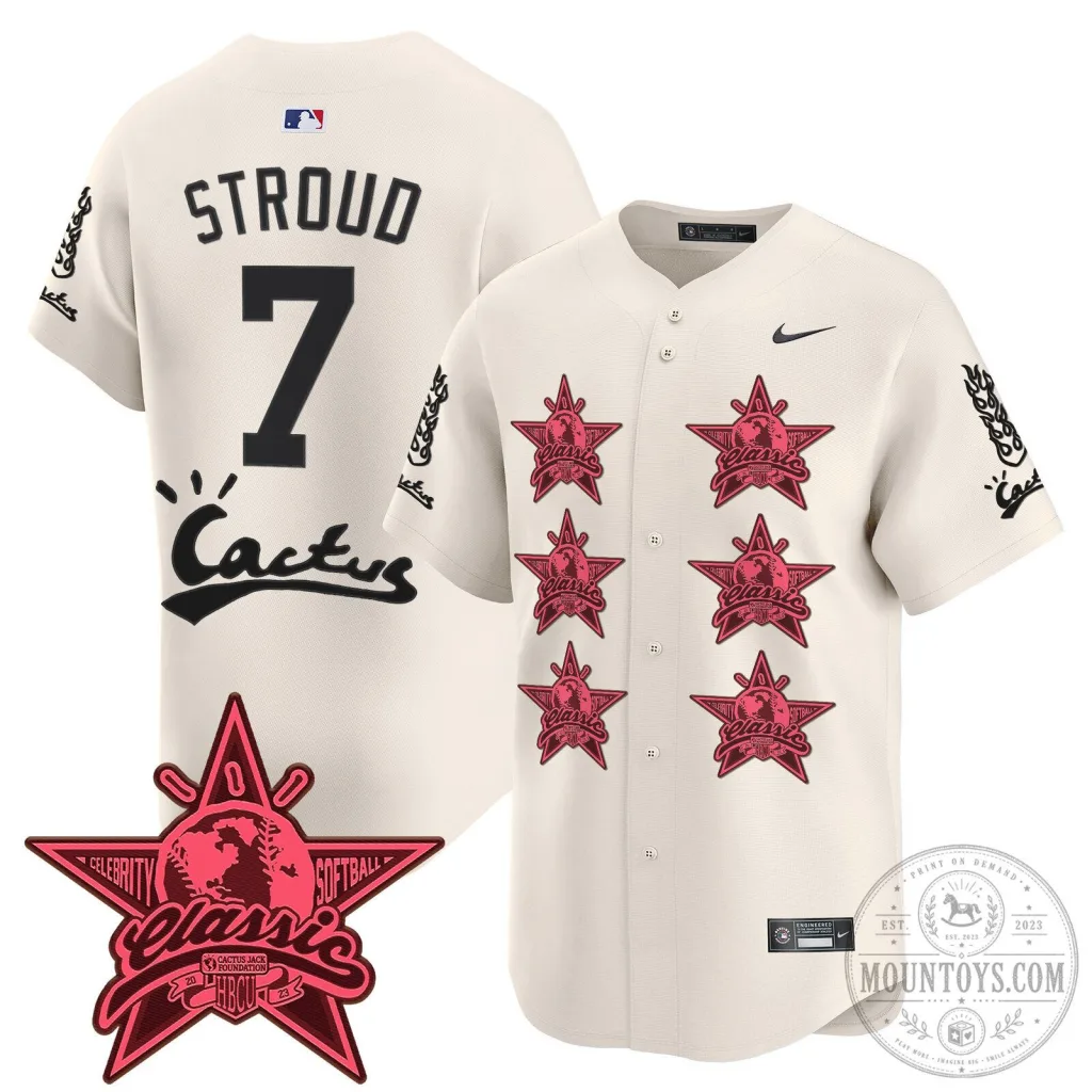 CJ Stroud Houston Astros Cactus Jack Celebrity Classic Baseball Jersey CJ Stroud Houston Astros Cactus Jack Celebrity Classic Baseball Jersey