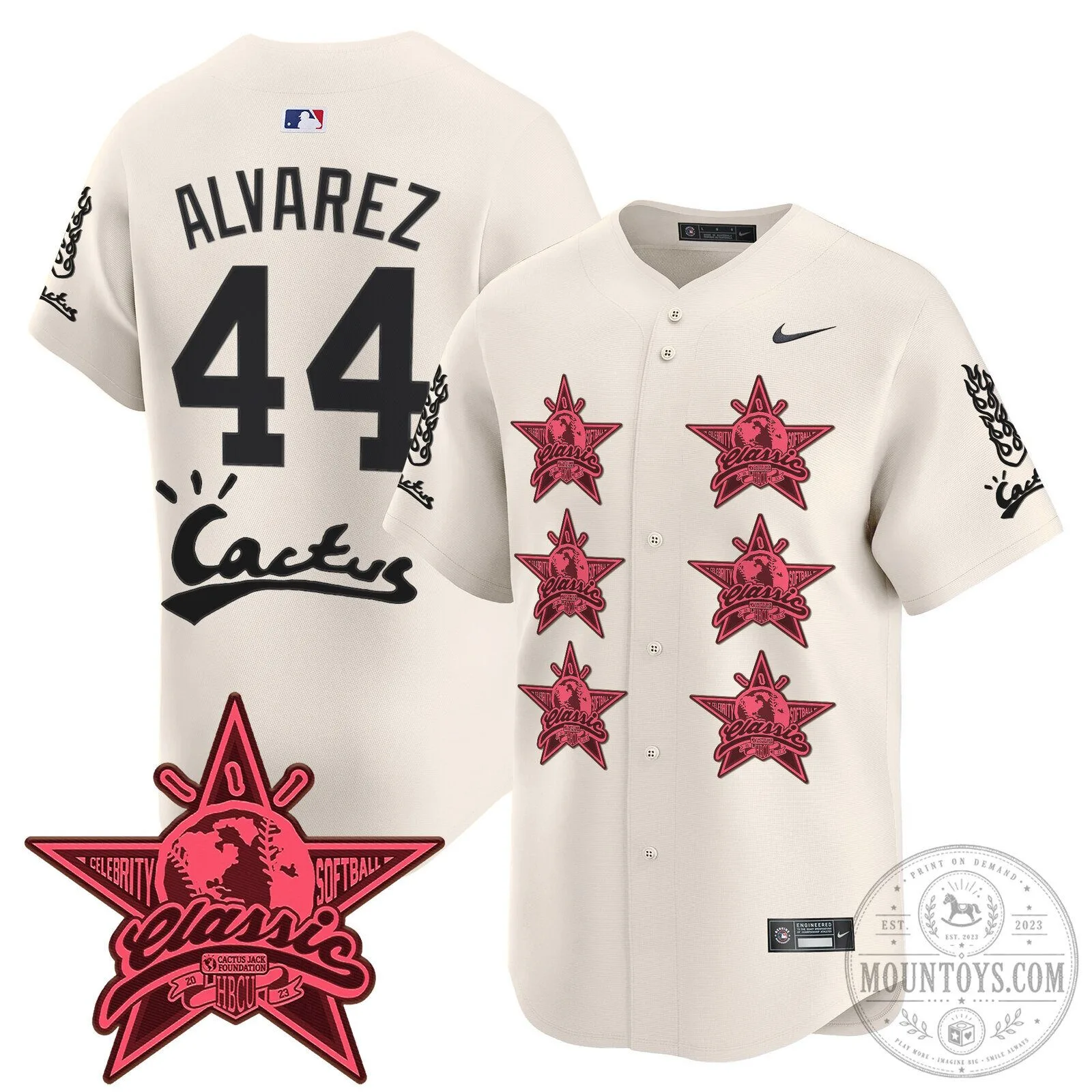 CJ Stroud Houston Astros Cactus Jack Celebrity Classic Baseball Jersey 57 CJ Stroud Houston Astros Cactus Jack Celebrity Classic Baseball Jersey