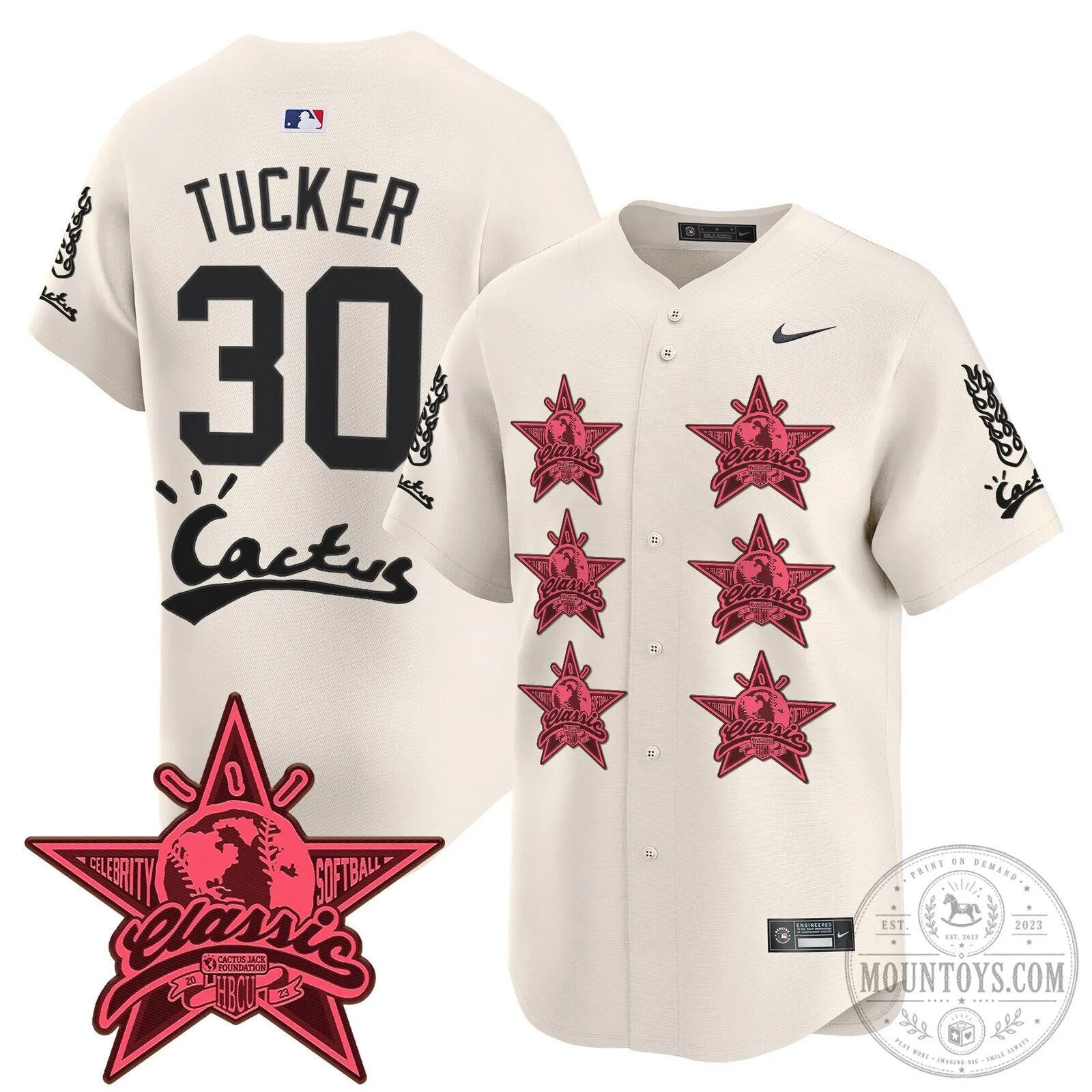 CJ Stroud Houston Astros Cactus Jack Celebrity Classic Baseball Jersey 58 CJ Stroud Houston Astros Cactus Jack Celebrity Classic Baseball Jersey