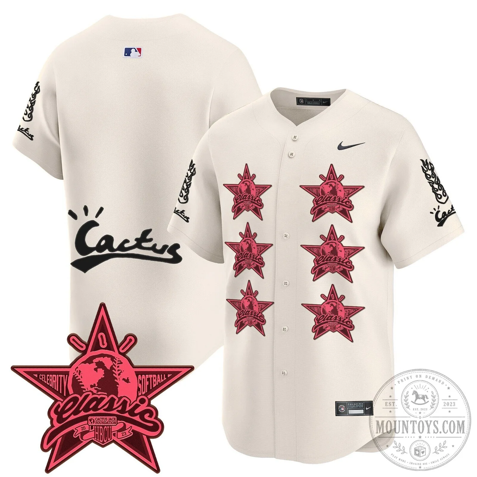 CJ Stroud Houston Astros Cactus Jack Celebrity Classic Baseball Jersey 59 CJ Stroud Houston Astros Cactus Jack Celebrity Classic Baseball Jersey