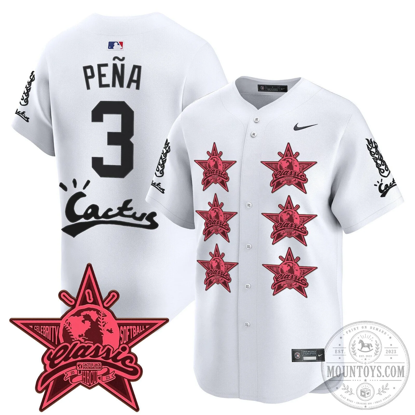CJ Stroud Houston Astros Cactus Jack Celebrity Classic Baseball Jersey 62 CJ Stroud Houston Astros Cactus Jack Celebrity Classic Baseball Jersey