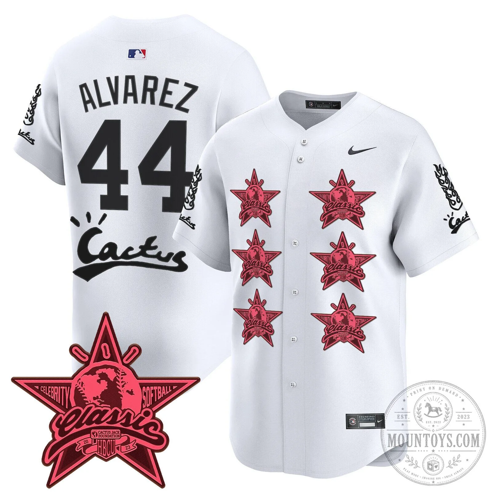 CJ Stroud Houston Astros Cactus Jack Celebrity Classic Baseball Jersey 65 CJ Stroud Houston Astros Cactus Jack Celebrity Classic Baseball Jersey