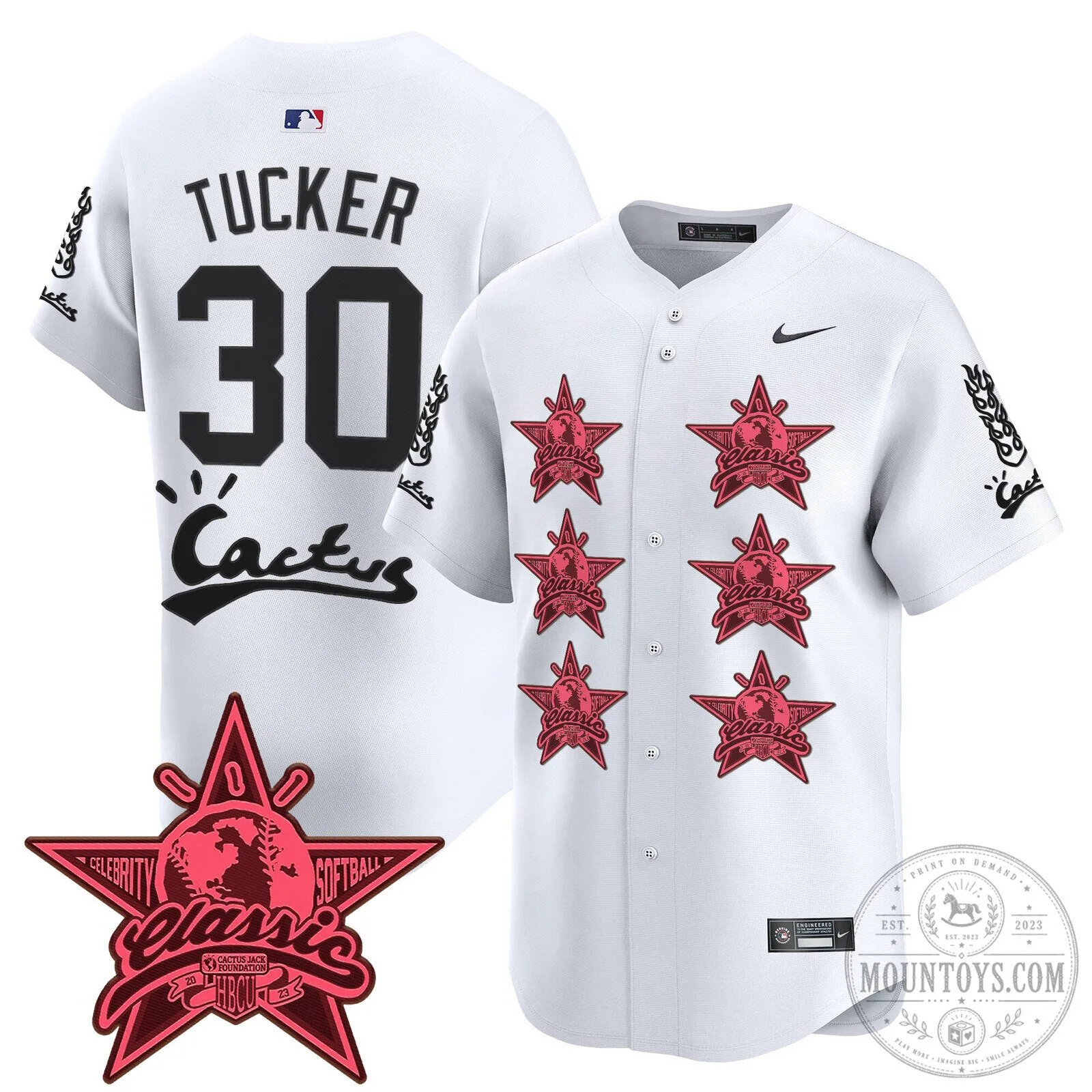 CJ Stroud Houston Astros Cactus Jack Celebrity Classic Baseball Jersey 66 CJ Stroud Houston Astros Cactus Jack Celebrity Classic Baseball Jersey