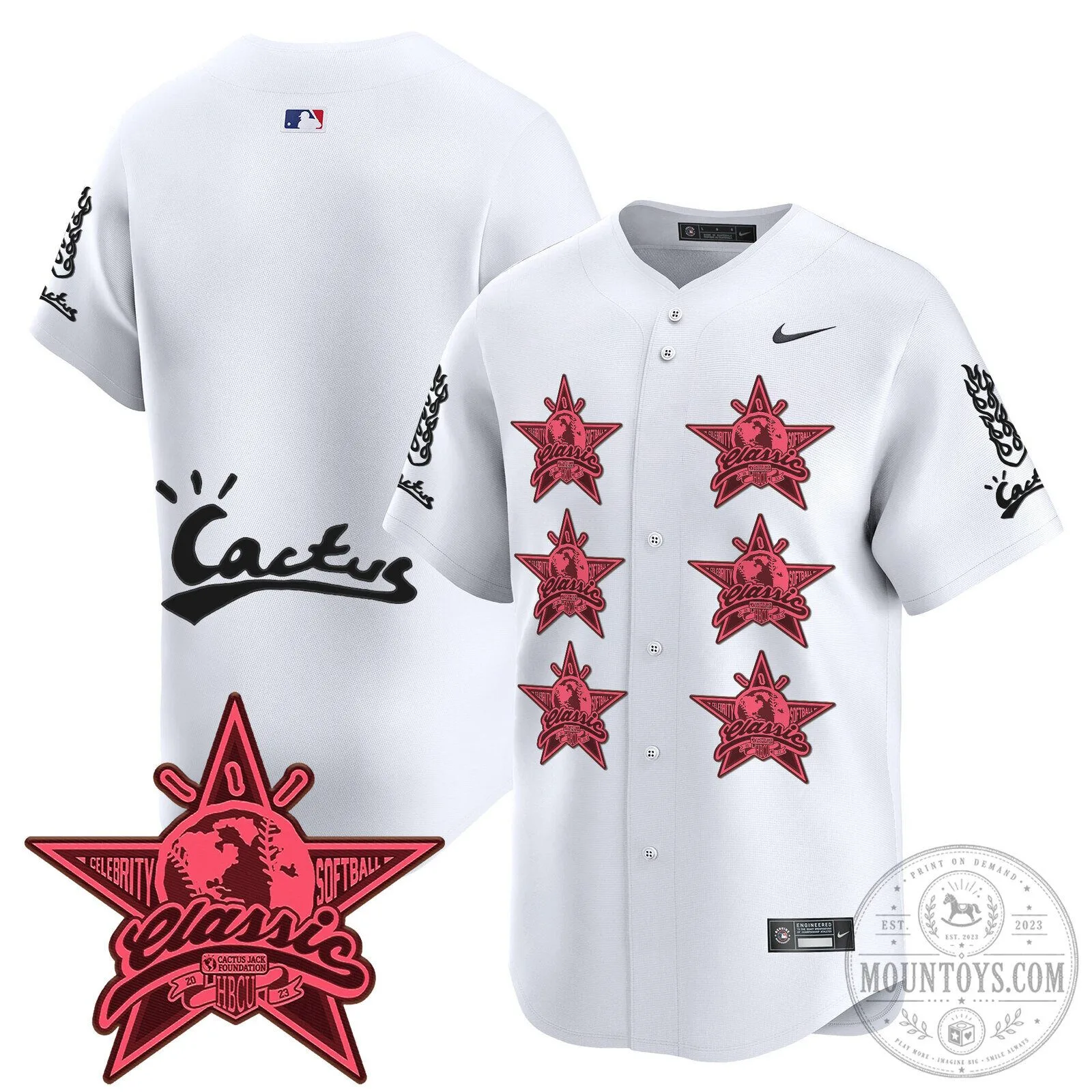 CJ Stroud Houston Astros Cactus Jack Celebrity Classic Baseball Jersey 67 CJ Stroud Houston Astros Cactus Jack Celebrity Classic Baseball Jersey