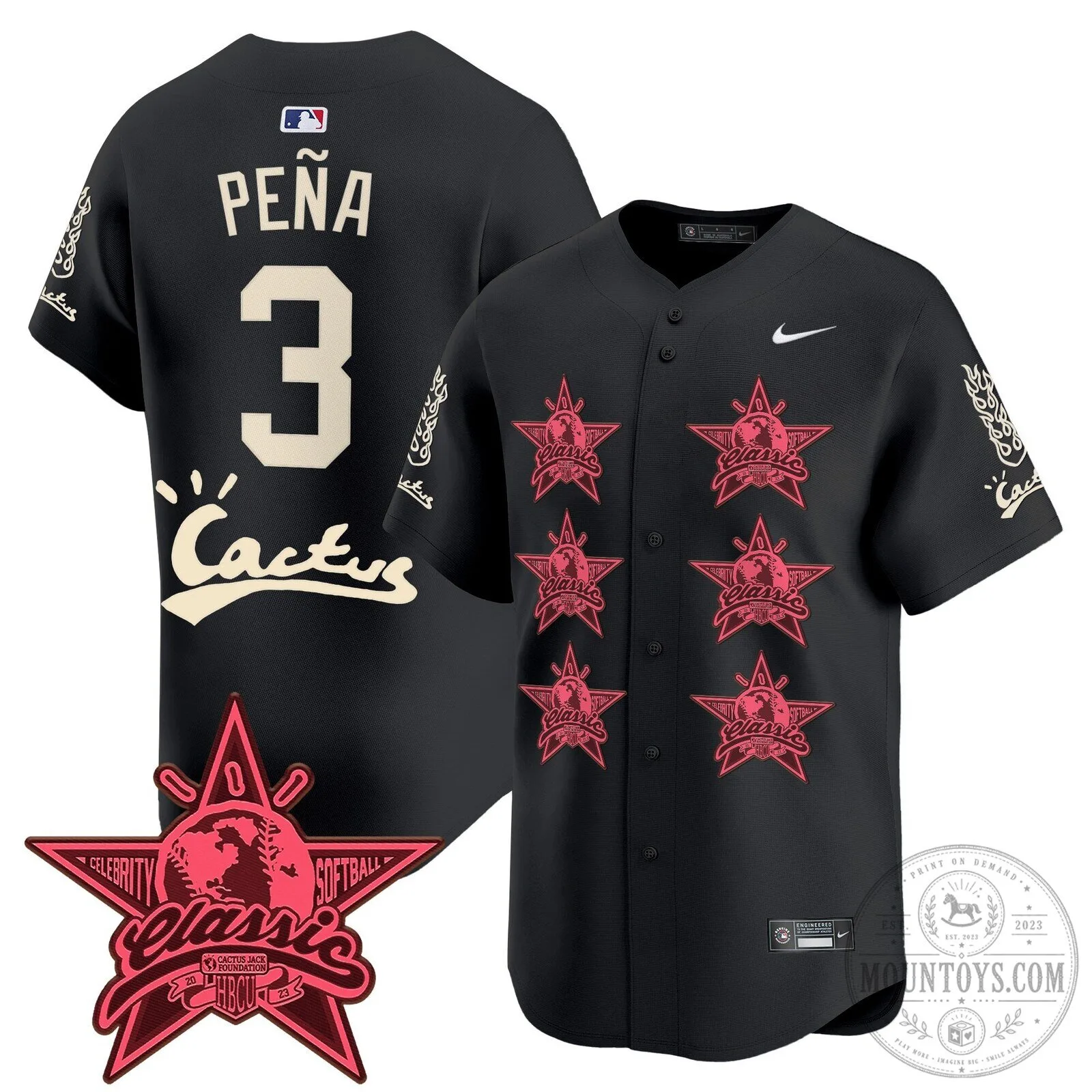 CJ Stroud Houston Astros Cactus Jack Celebrity Classic Baseball Jersey 70 CJ Stroud Houston Astros Cactus Jack Celebrity Classic Baseball Jersey