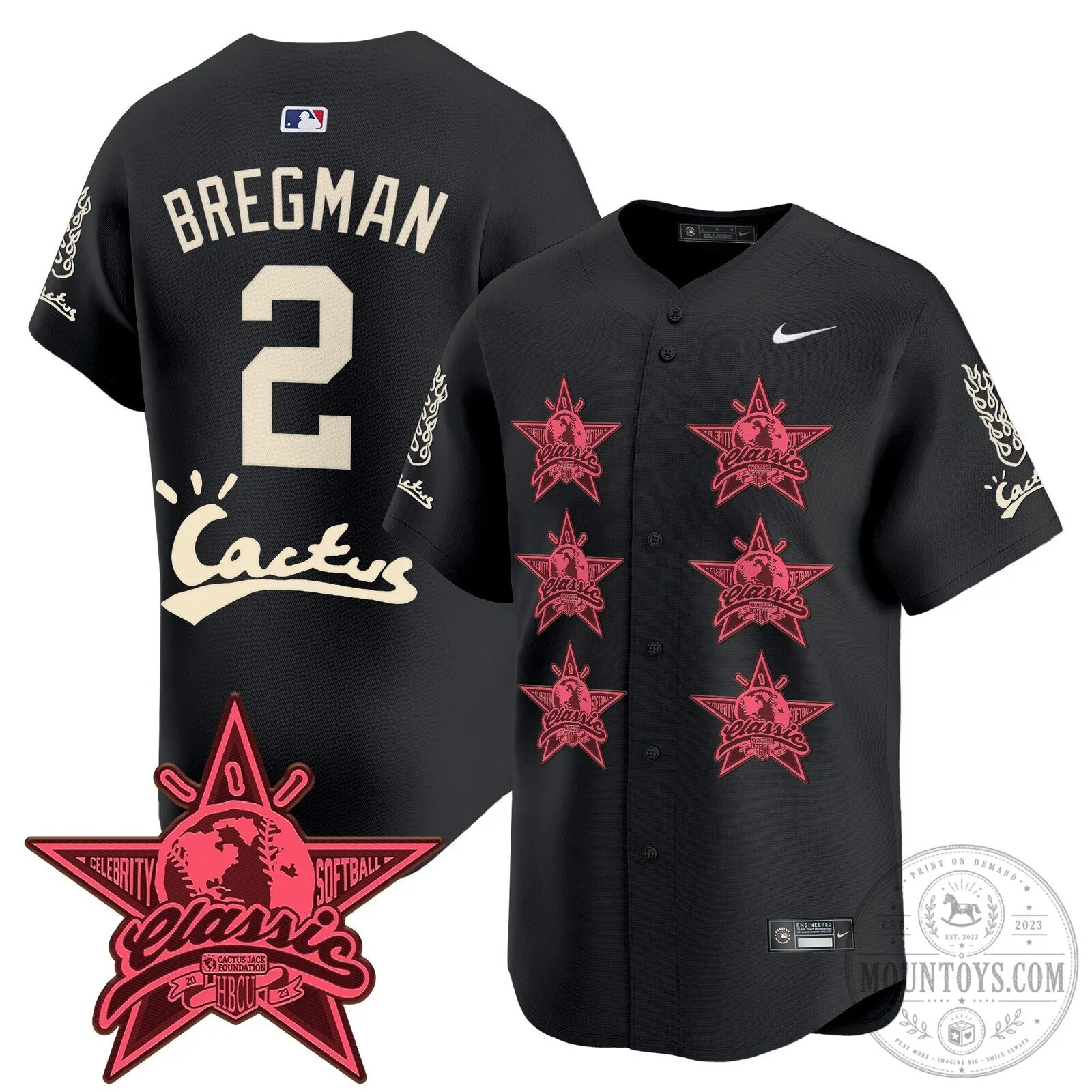CJ Stroud Houston Astros Cactus Jack Celebrity Classic Baseball Jersey 71 CJ Stroud Houston Astros Cactus Jack Celebrity Classic Baseball Jersey