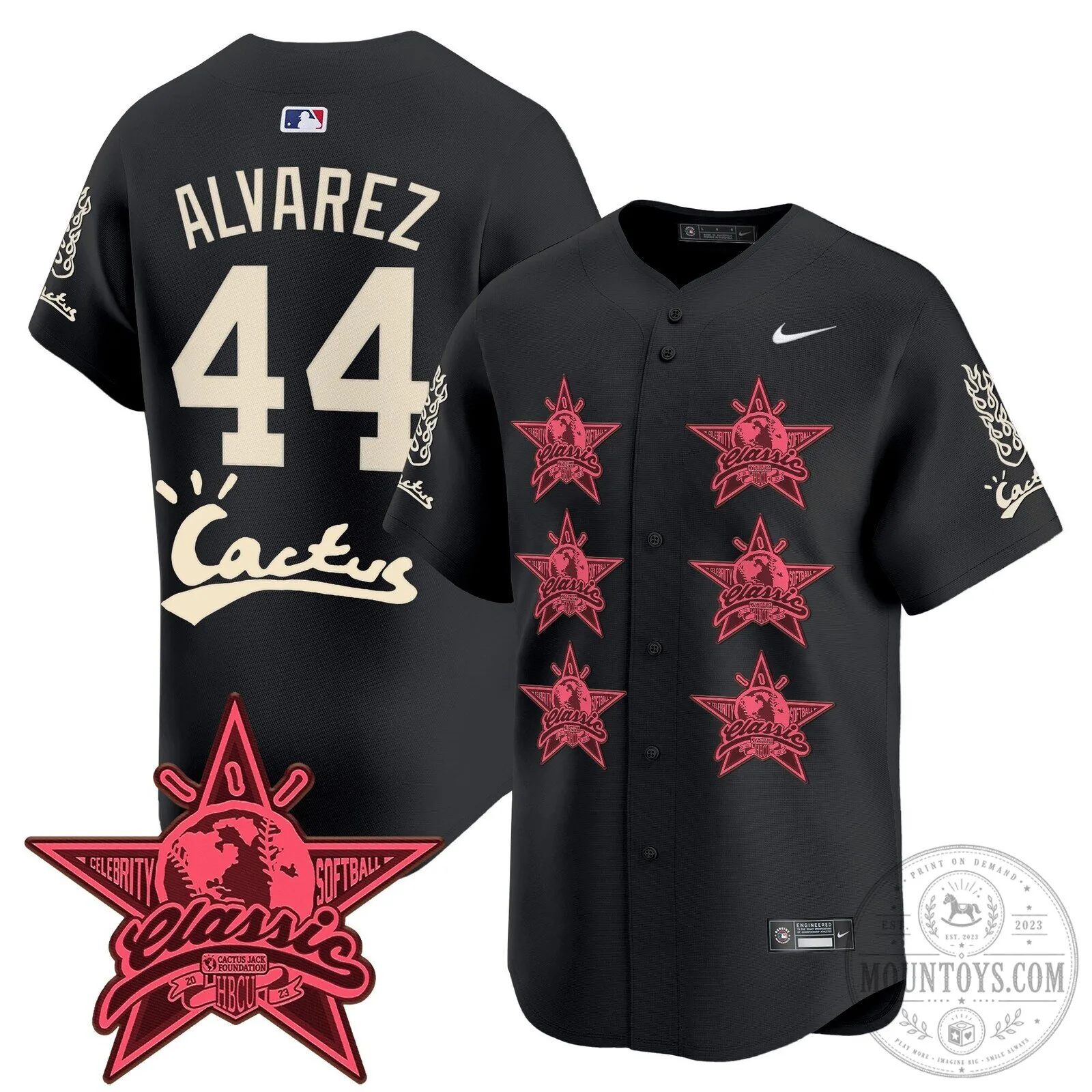 CJ Stroud Houston Astros Cactus Jack Celebrity Classic Baseball Jersey 73 CJ Stroud Houston Astros Cactus Jack Celebrity Classic Baseball Jersey