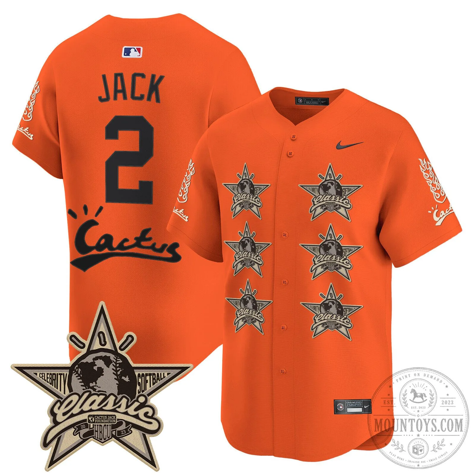 CJ Stroud Houston Astros Cactus Jack Celebrity Classic Baseball Jersey 77 CJ Stroud Houston Astros Cactus Jack Celebrity Classic Baseball Jersey