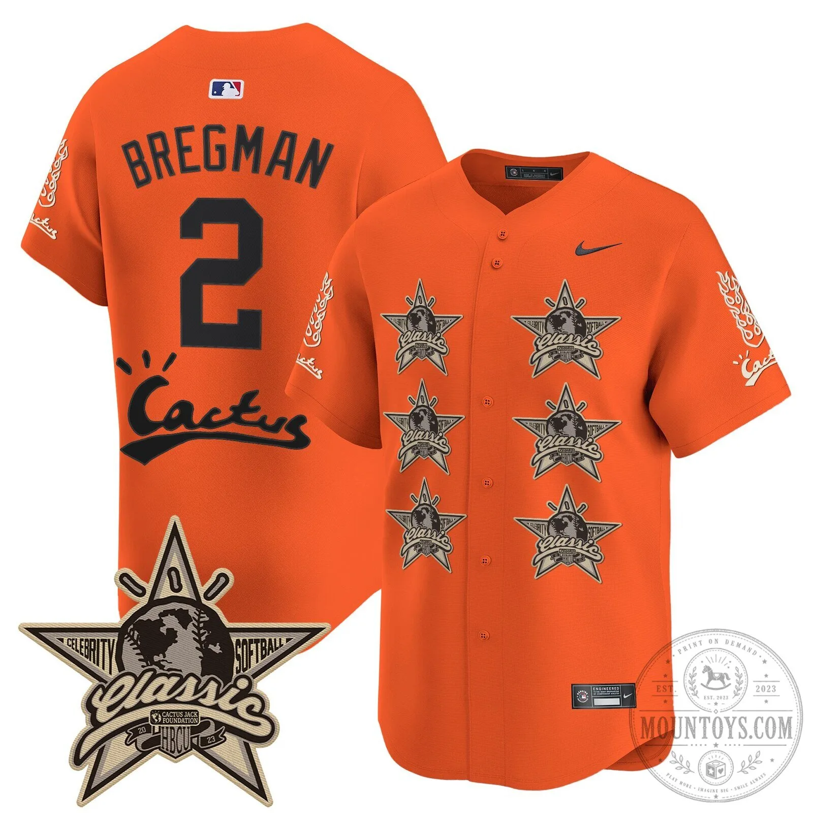 CJ Stroud Houston Astros Cactus Jack Celebrity Classic Baseball Jersey 79 CJ Stroud Houston Astros Cactus Jack Celebrity Classic Baseball Jersey