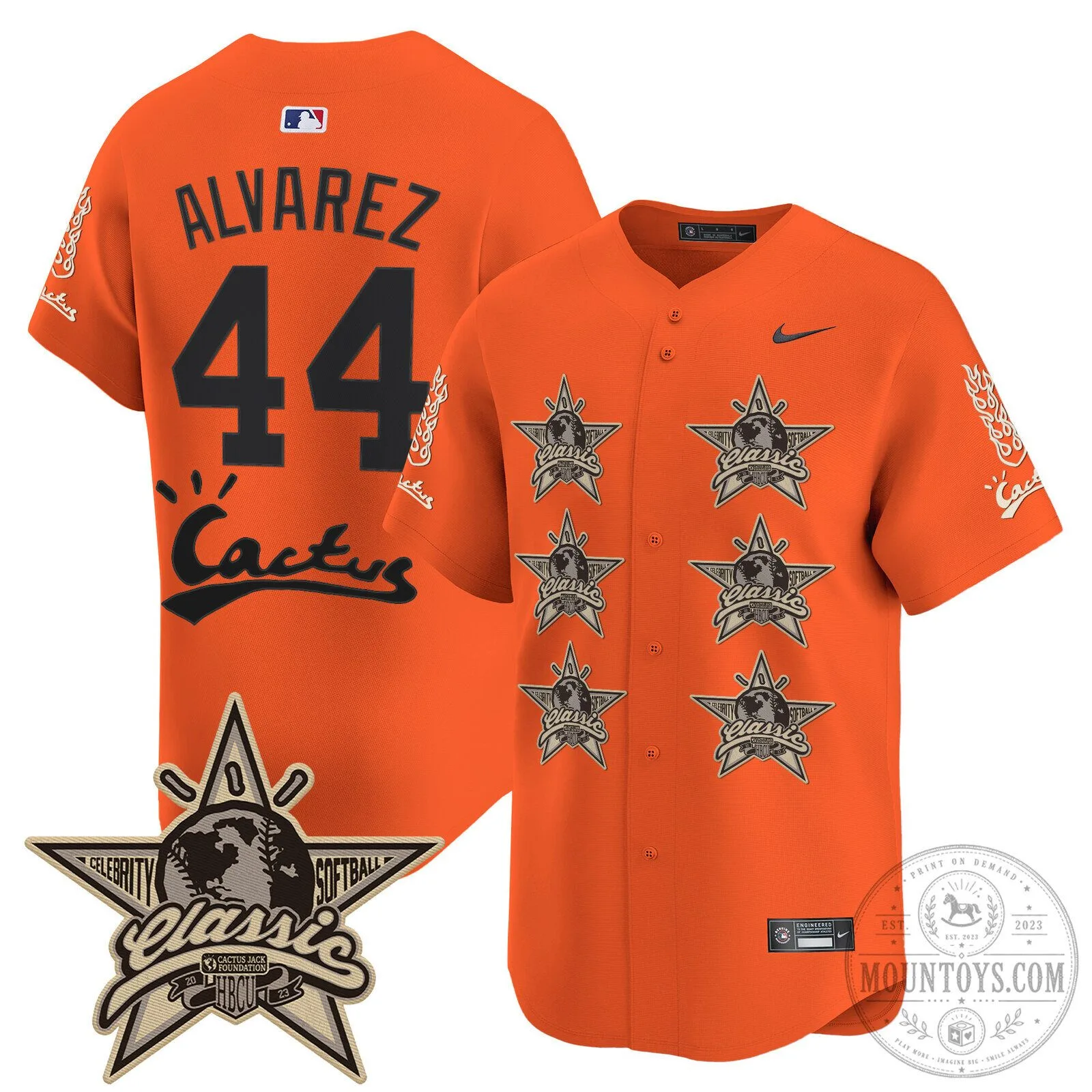 CJ Stroud Houston Astros Cactus Jack Celebrity Classic Baseball Jersey 81 CJ Stroud Houston Astros Cactus Jack Celebrity Classic Baseball Jersey