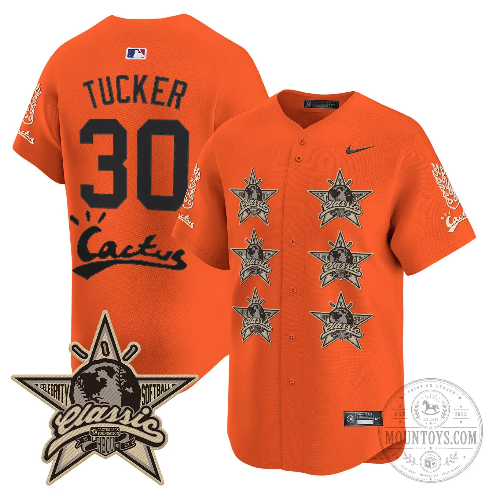 CJ Stroud Houston Astros Cactus Jack Celebrity Classic Baseball Jersey 82 CJ Stroud Houston Astros Cactus Jack Celebrity Classic Baseball Jersey