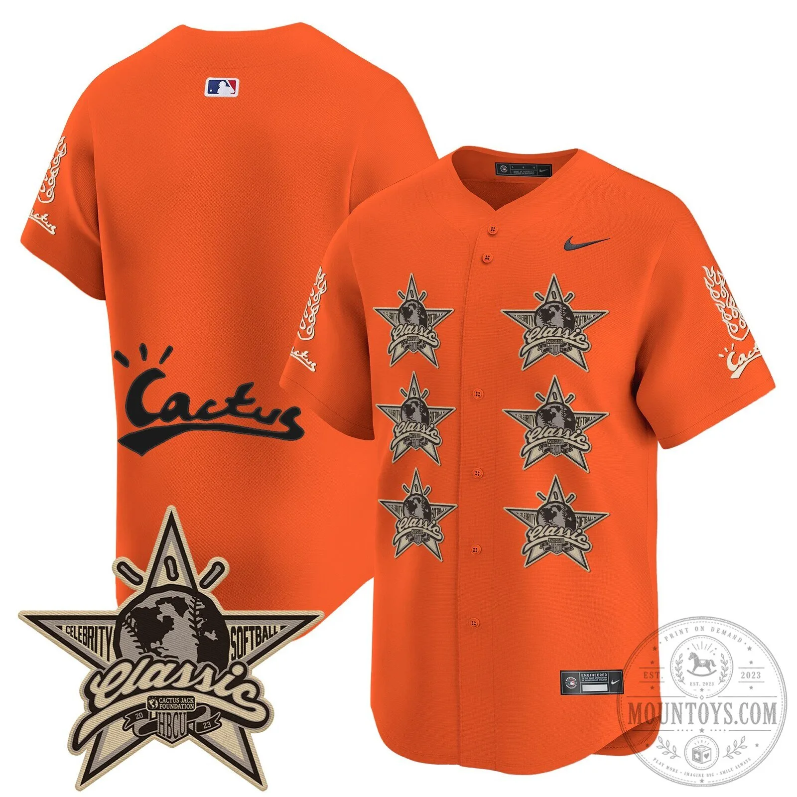CJ Stroud Houston Astros Cactus Jack Celebrity Classic Baseball Jersey 83 CJ Stroud Houston Astros Cactus Jack Celebrity Classic Baseball Jersey