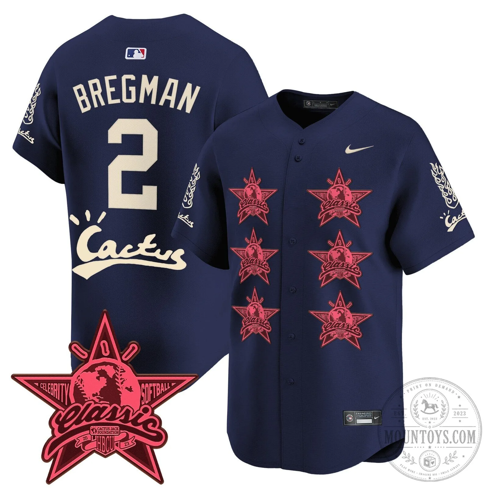 CJ Stroud Houston Astros Cactus Jack Celebrity Classic Baseball Jersey 87 CJ Stroud Houston Astros Cactus Jack Celebrity Classic Baseball Jersey