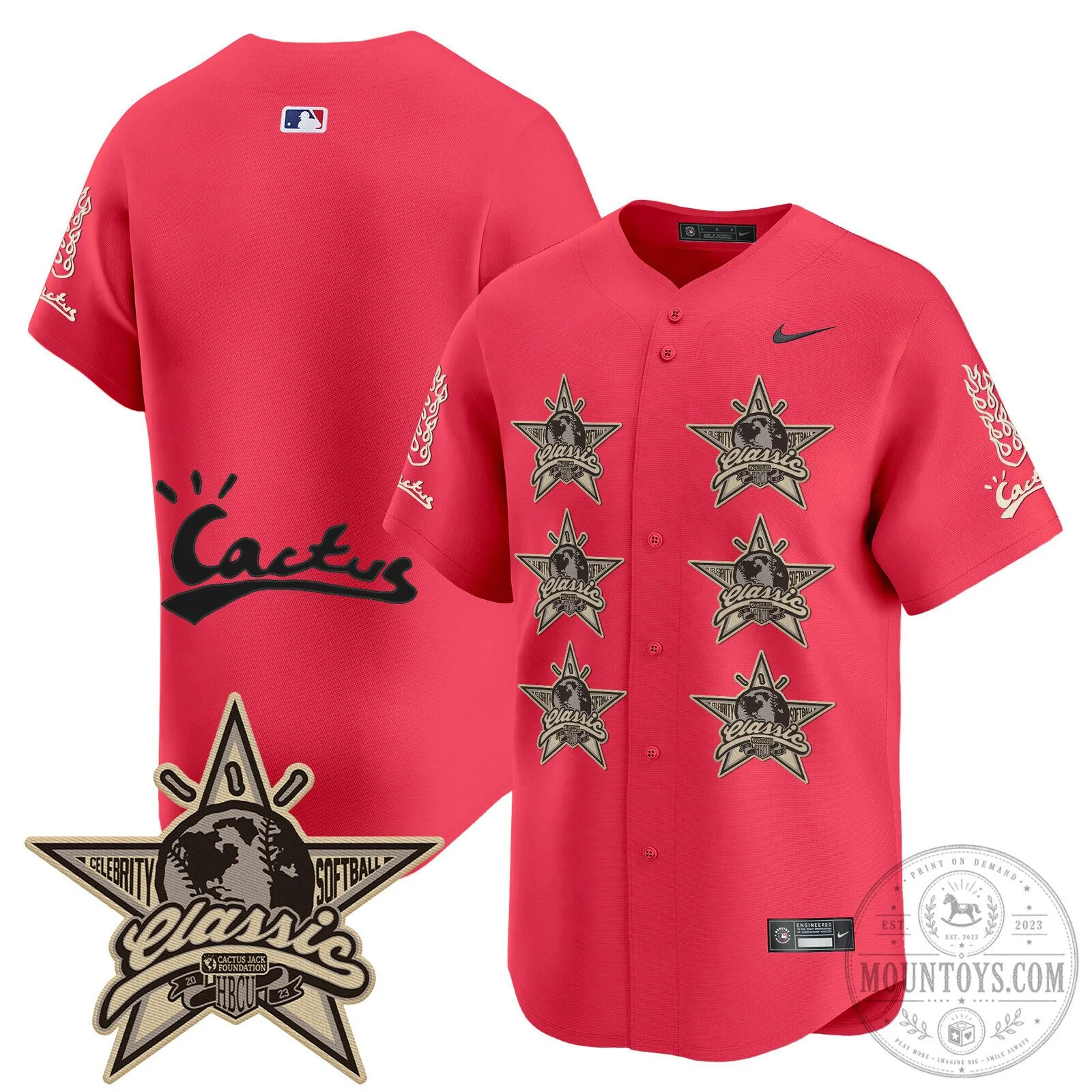 CJ Stroud Houston Astros Cactus Jack Celebrity Classic Baseball Jersey 99 CJ Stroud Houston Astros Cactus Jack Celebrity Classic Baseball Jersey