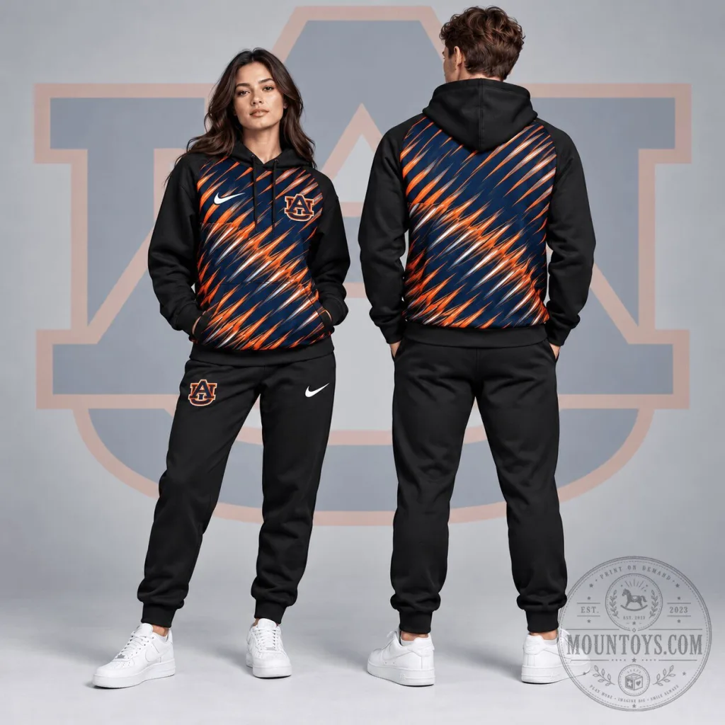 Auburn Tigers NCAA Velocity Streak Pullover Hoodie Auburn Tigers NCAA Velocity Streak Pullover Hoodie