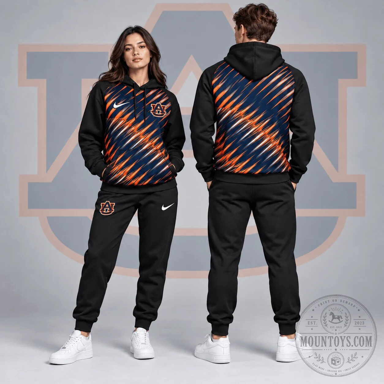 Auburn Tigers NCAA Velocity Streak Pullover Hoodie