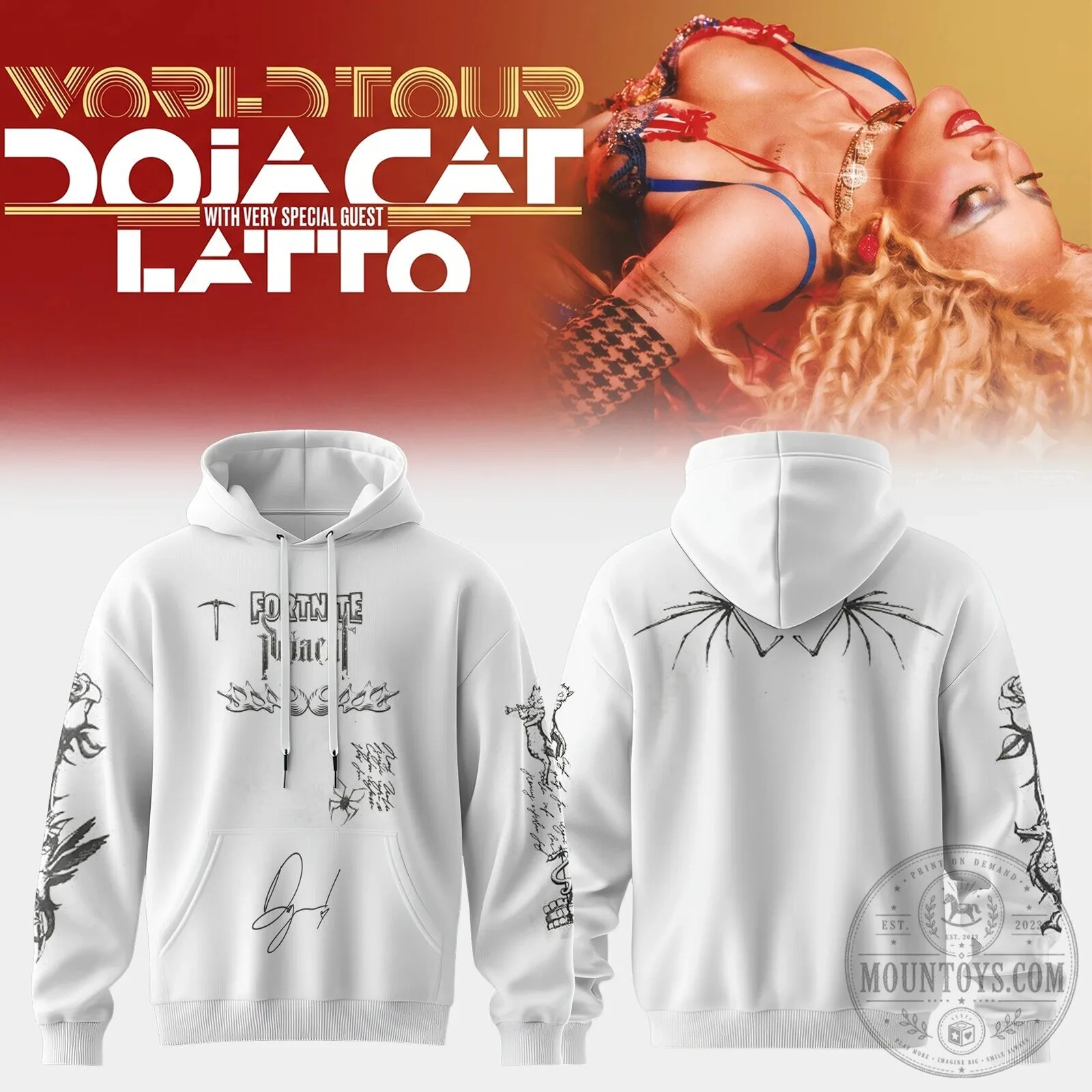 Doja Cat World Tour With Latto Concert Graphic Hoodie 5 Doja Cat World Tour With Latto Concert Graphic Hoodie