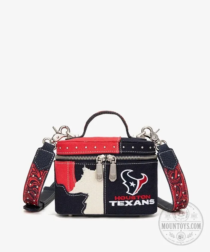 Houston Texans Football Team Western Canvas Crossbody Bag 5 Houston Texans Football Team Western Canvas Crossbody Bag
