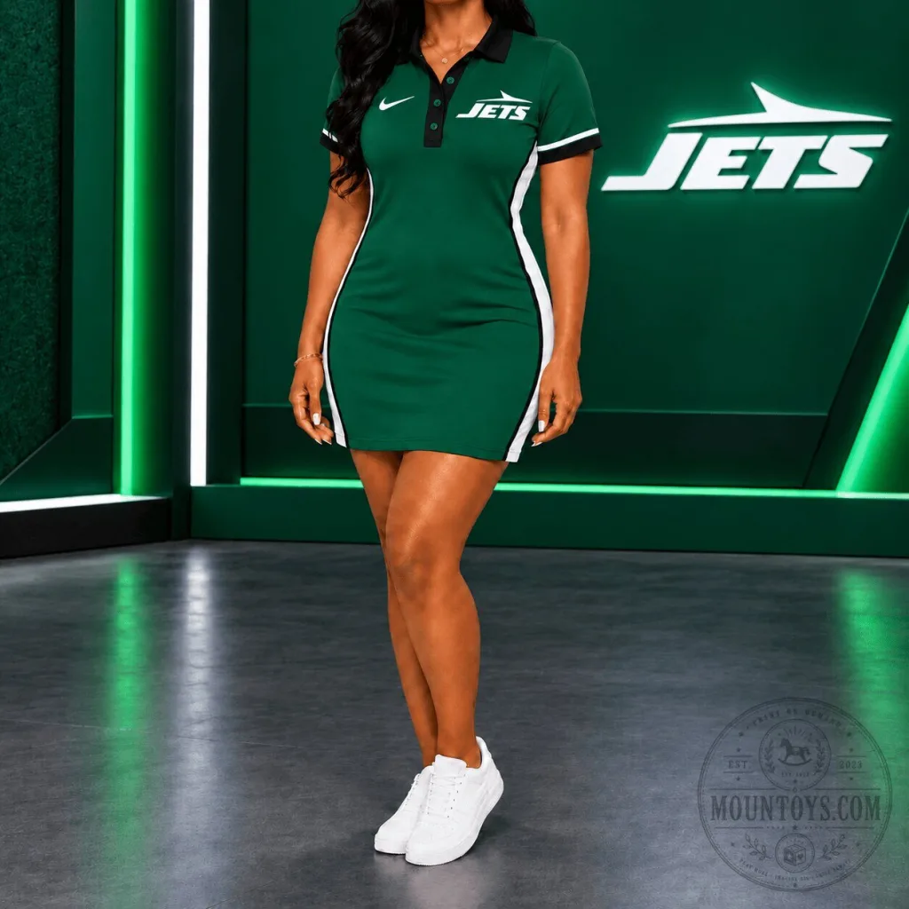 New York Jets Women's Green Polo Dress New York Jets Women's Green Polo Dress