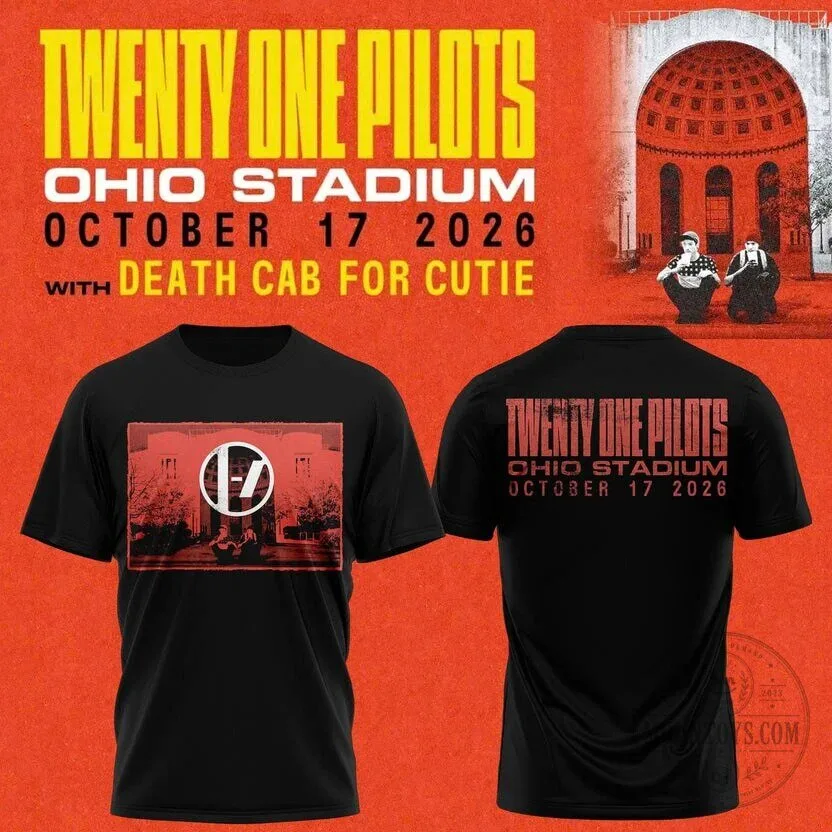 Twenty One Pilots Ohio Stadium Concert October 2026 Black T-Shirt