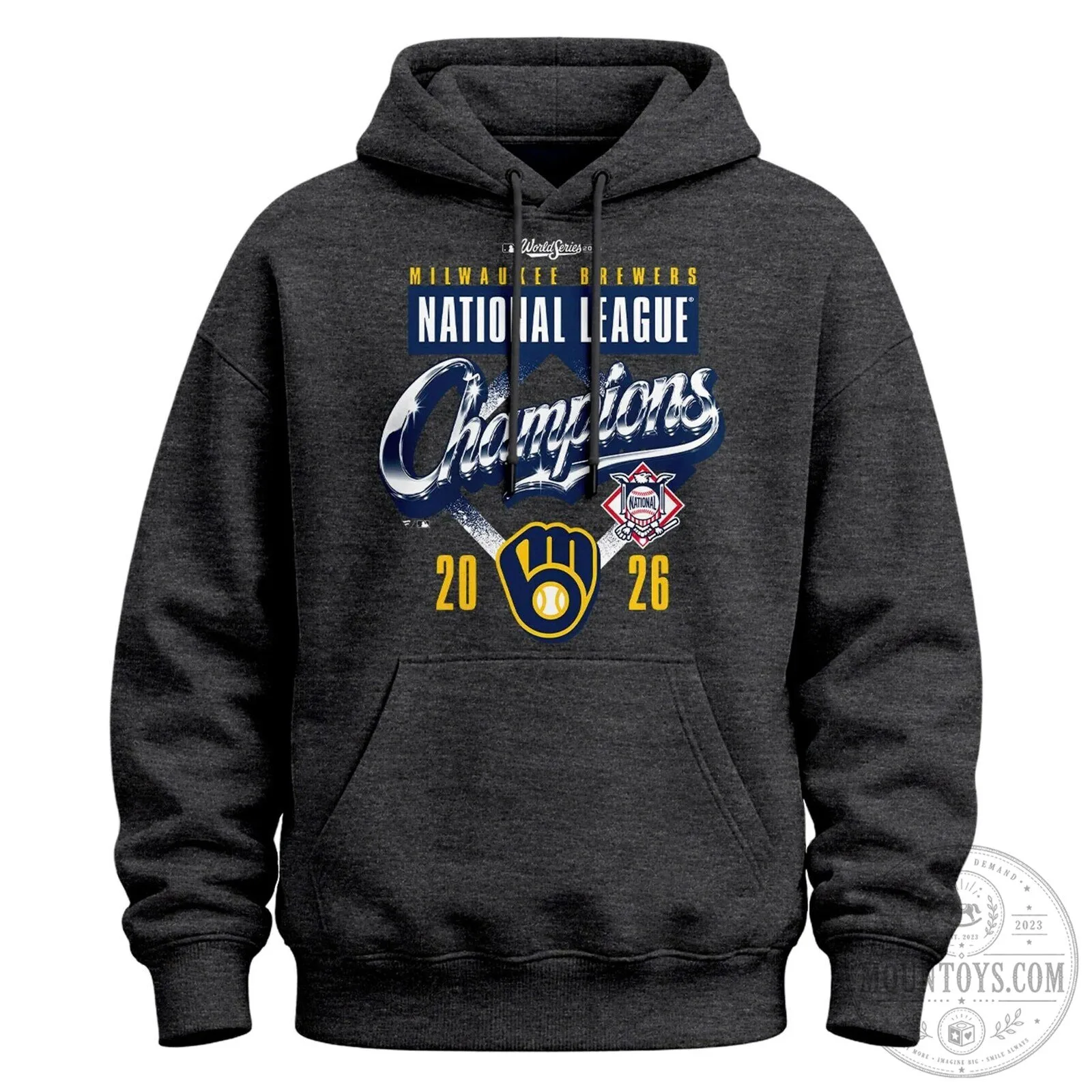 2026 National League Champions Locker Room Hoodie - Milwaukee Brewers 8 2026 National League Champions Locker Room Hoodie - Milwaukee Brewers