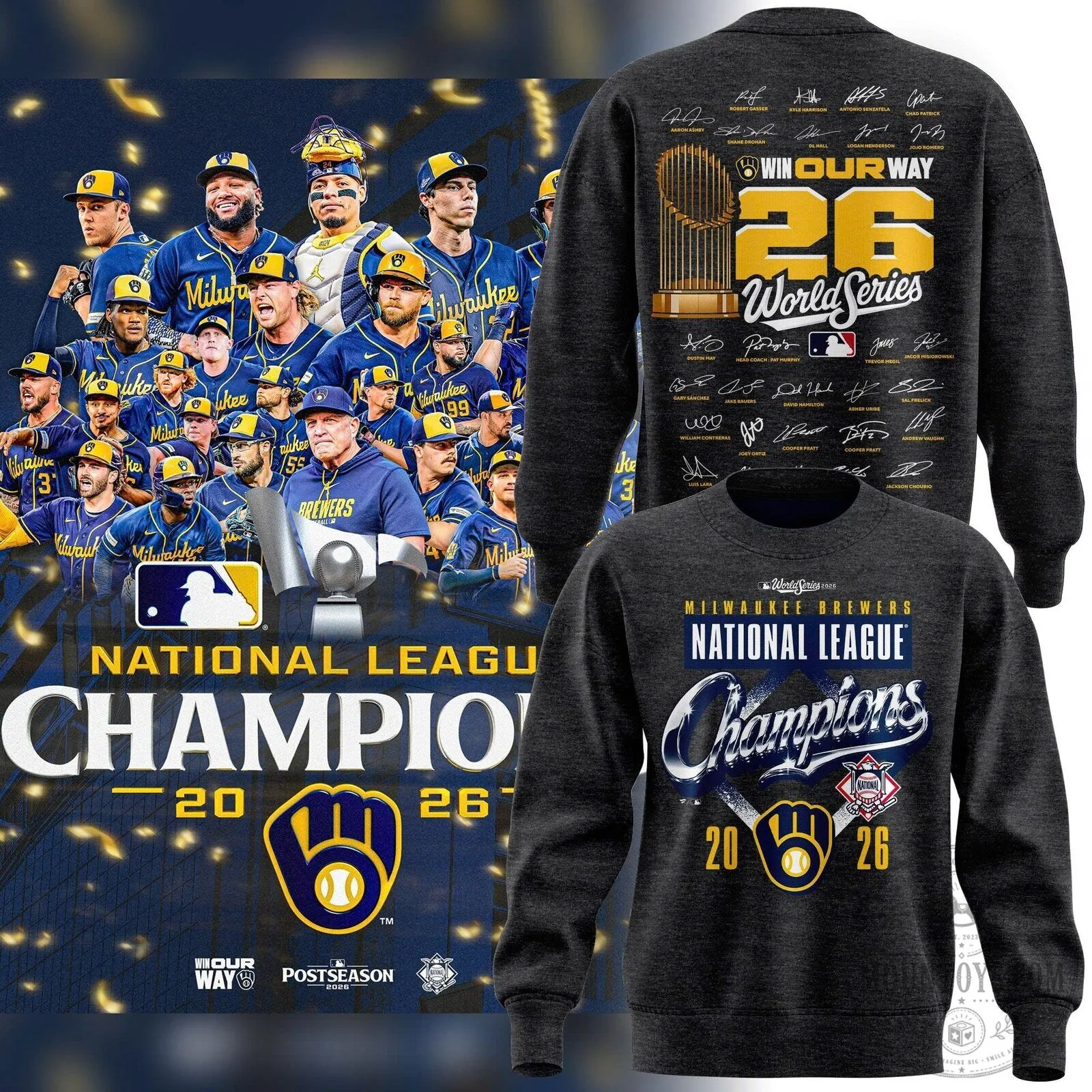 2026 National League Champions Sweatshirt from Milwaukee Brewers Locker Room