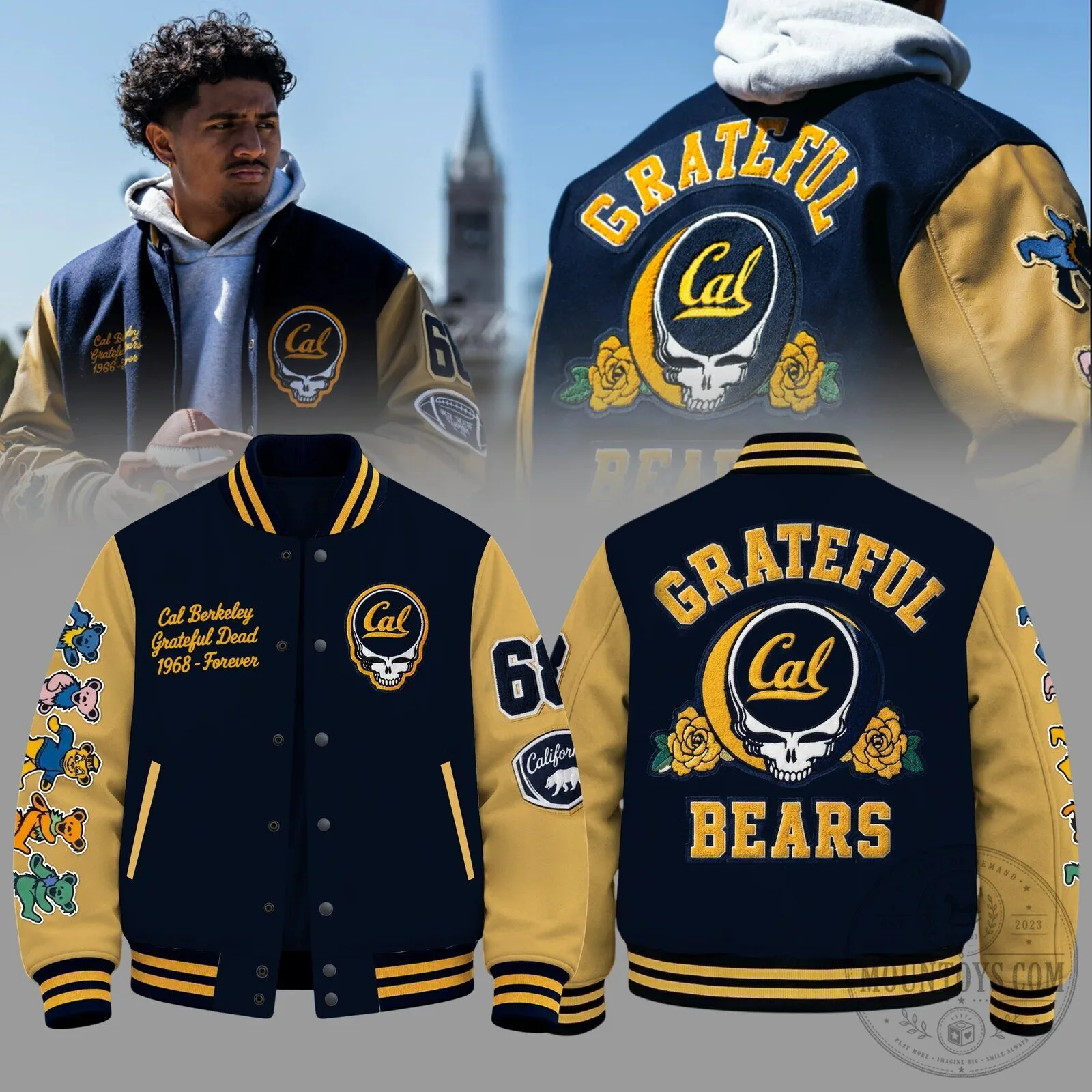 Grateful Dead Bears Varsity Jacket from University of California, Berkeley