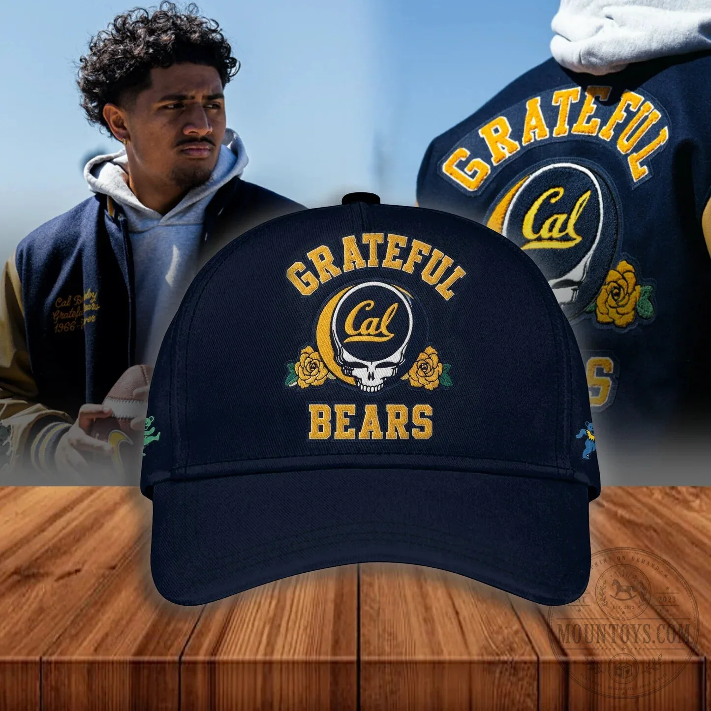 Grateful Dead Bears Varsity Jacket from University of California, Berkeley 7 Grateful Dead Bears Varsity Jacket from University of California, Berkeley