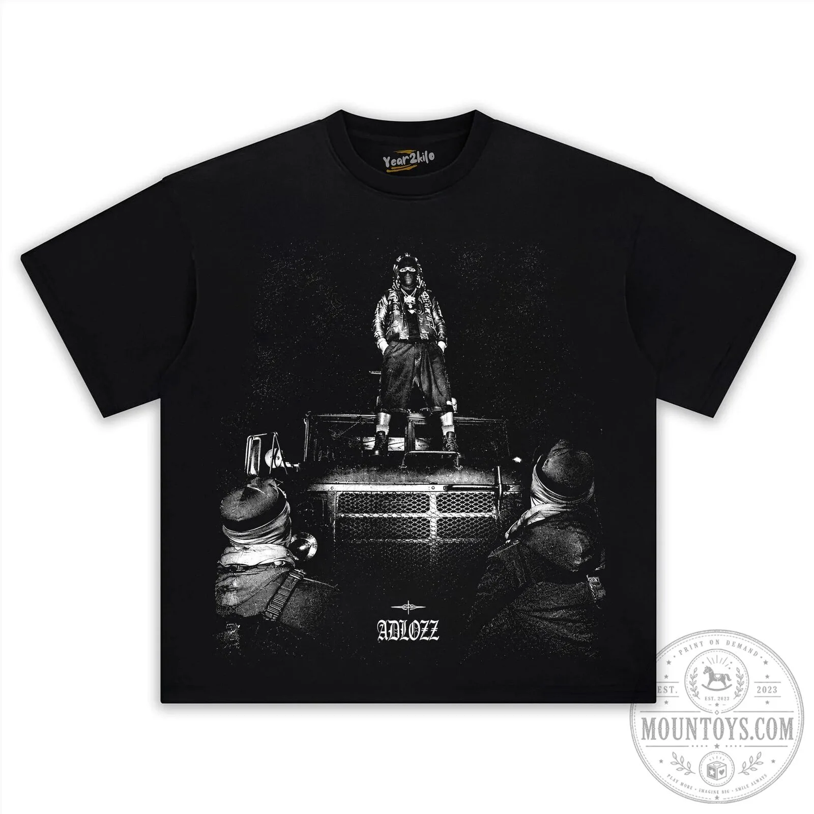 Yeat and Fortnite 2026 V8 Black Graphic Print T-Shirt