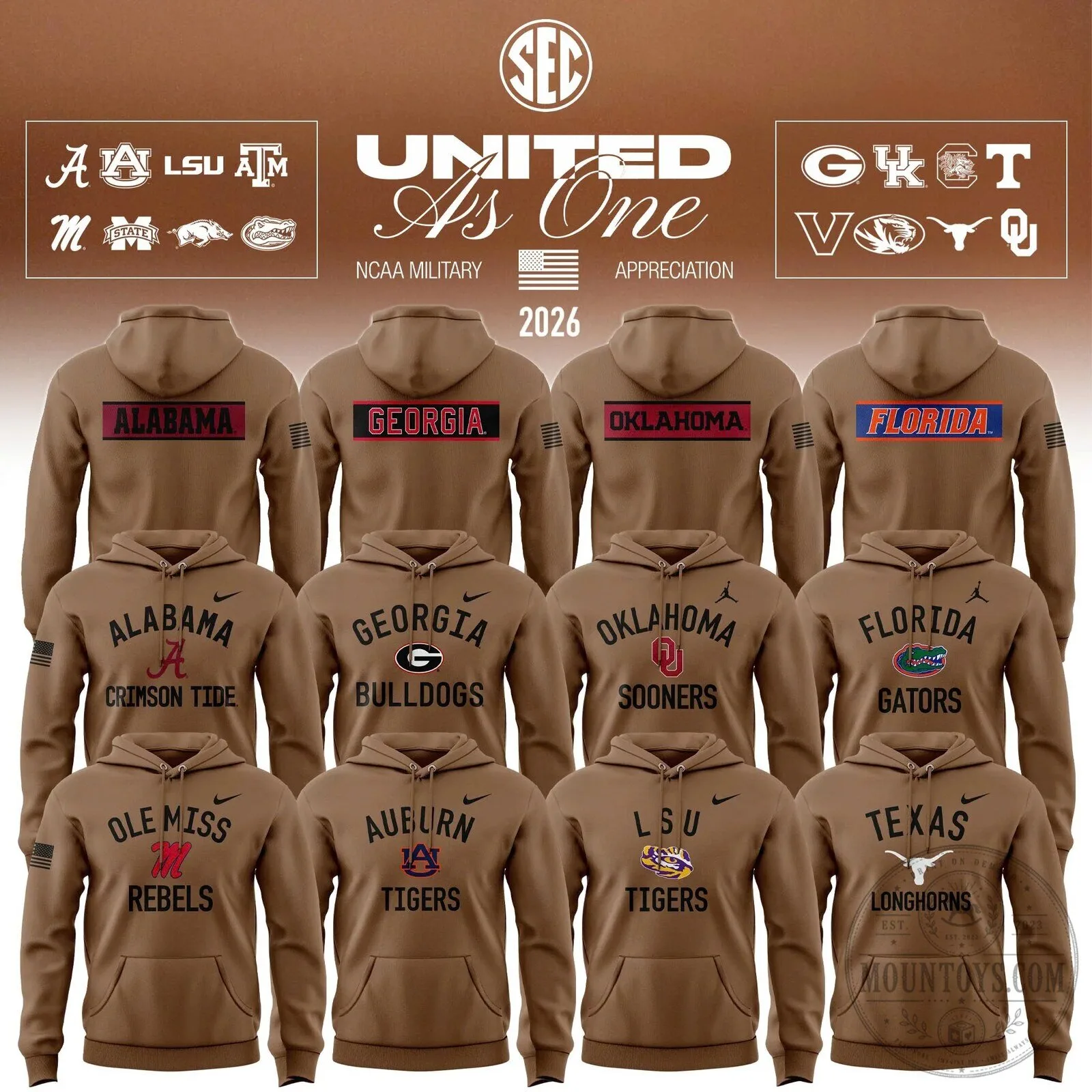 Southeastern Conference Military Appreciation United As One 2026 Hoodie 12 Southeastern Conference Military Appreciation United As One 2026 Hoodie
